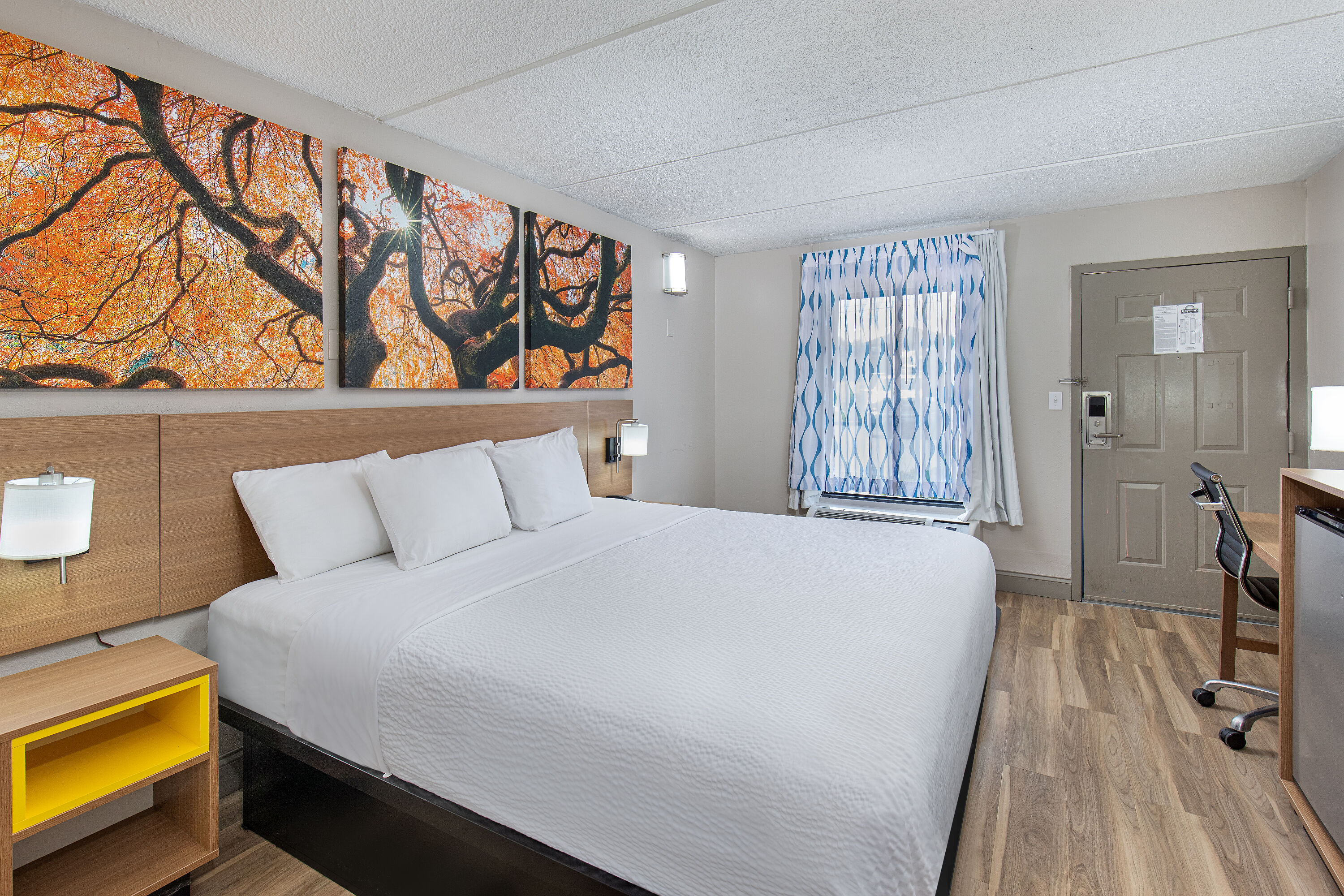 Guest room at the Days Inn by Wyndham Knoxville North in Knoxville, Tennessee