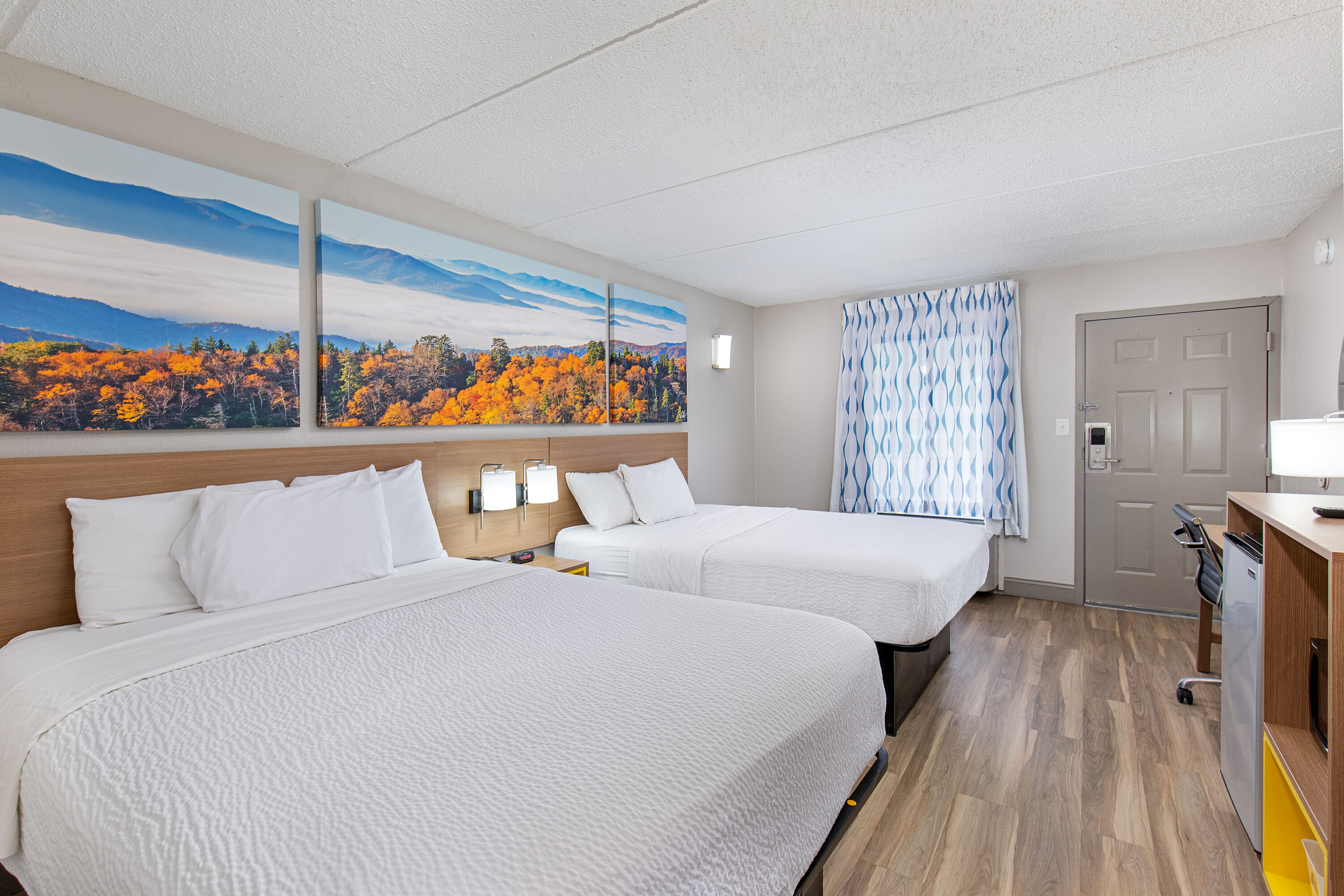 Guest room at the Days Inn by Wyndham Knoxville North in Knoxville, Tennessee