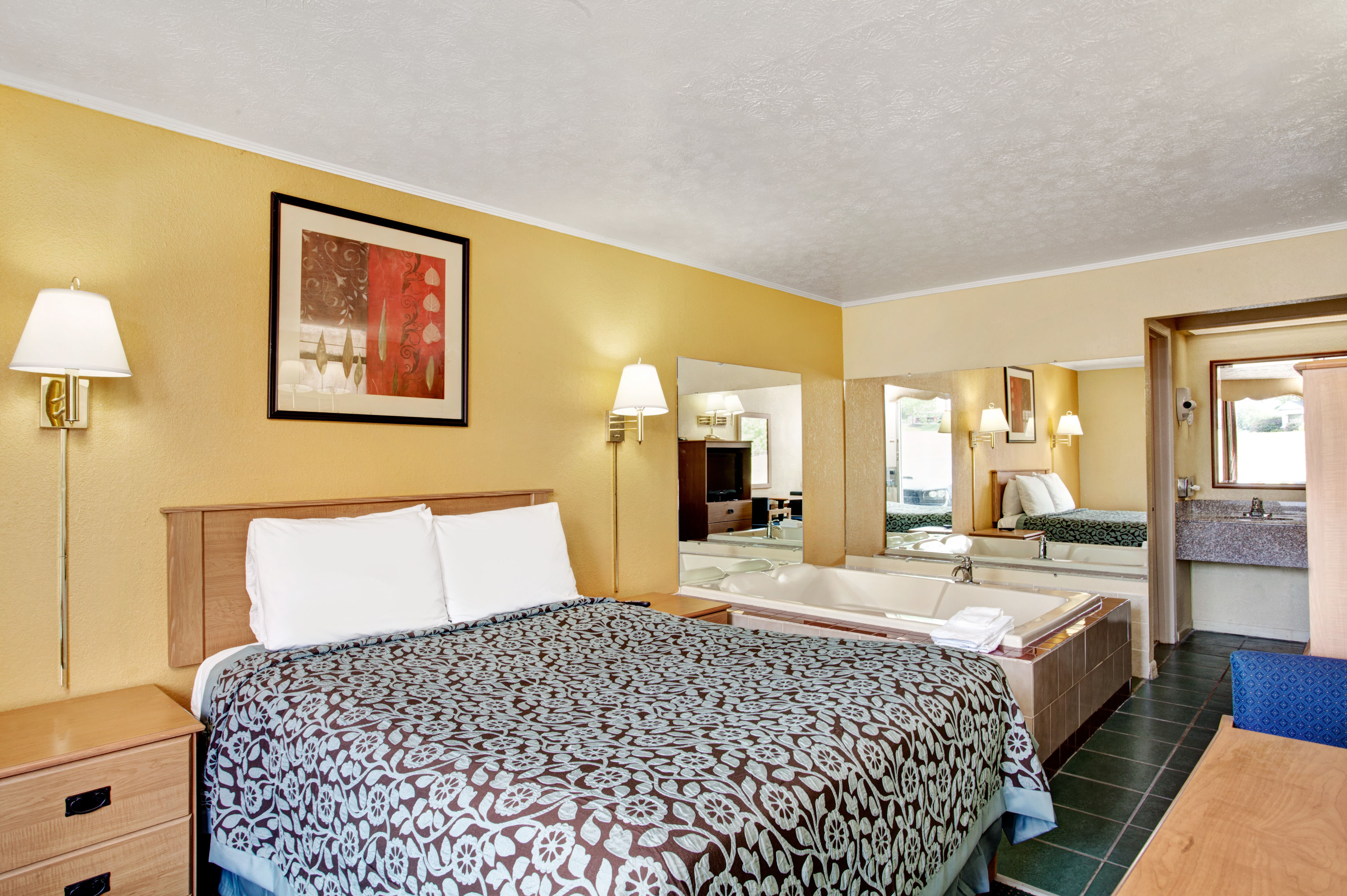 Guest room at the Days Inn by Wyndham Knoxville West in Knoxville, Tennessee