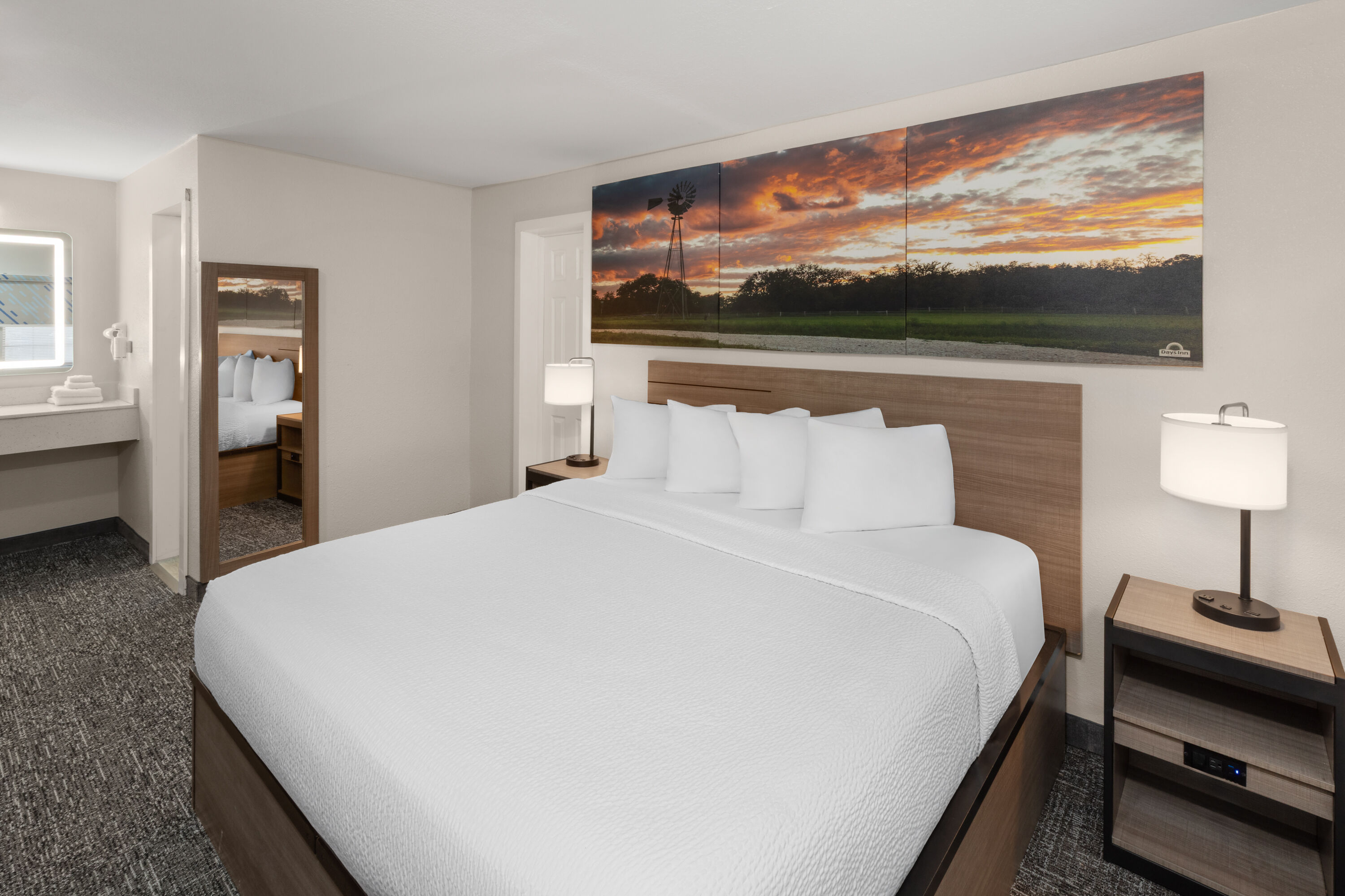 Guest room at the Days Inn by Wyndham Aransas Pass in Aransas Pass, Texas