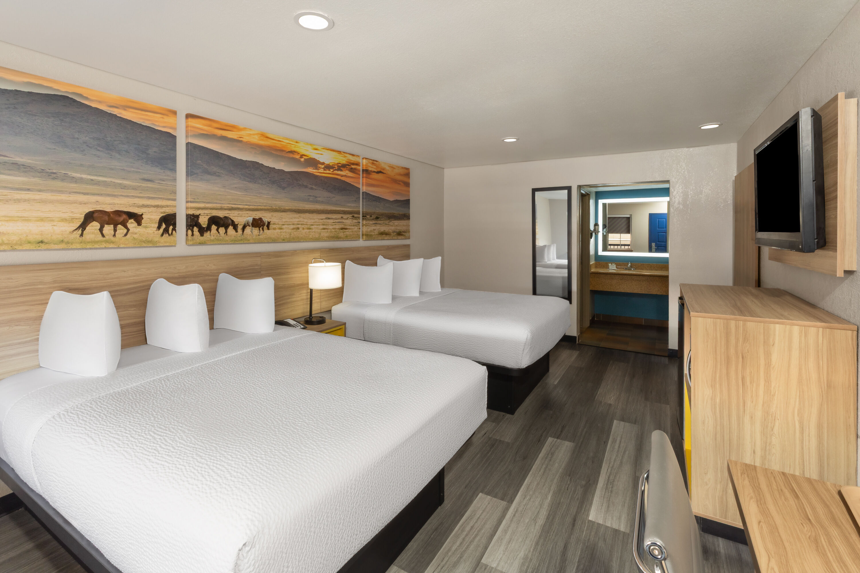 Guest room at the Days Inn by Wyndham El Paso West in El Paso, Texas