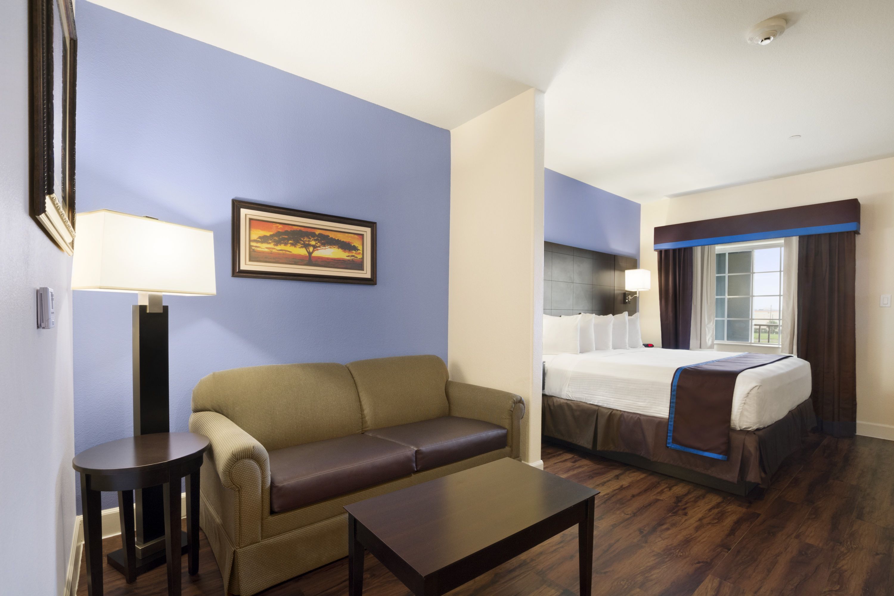 Guest room at the Days Inn & Suites by Wyndham Galveston West/Seawall in Galveston, Texas