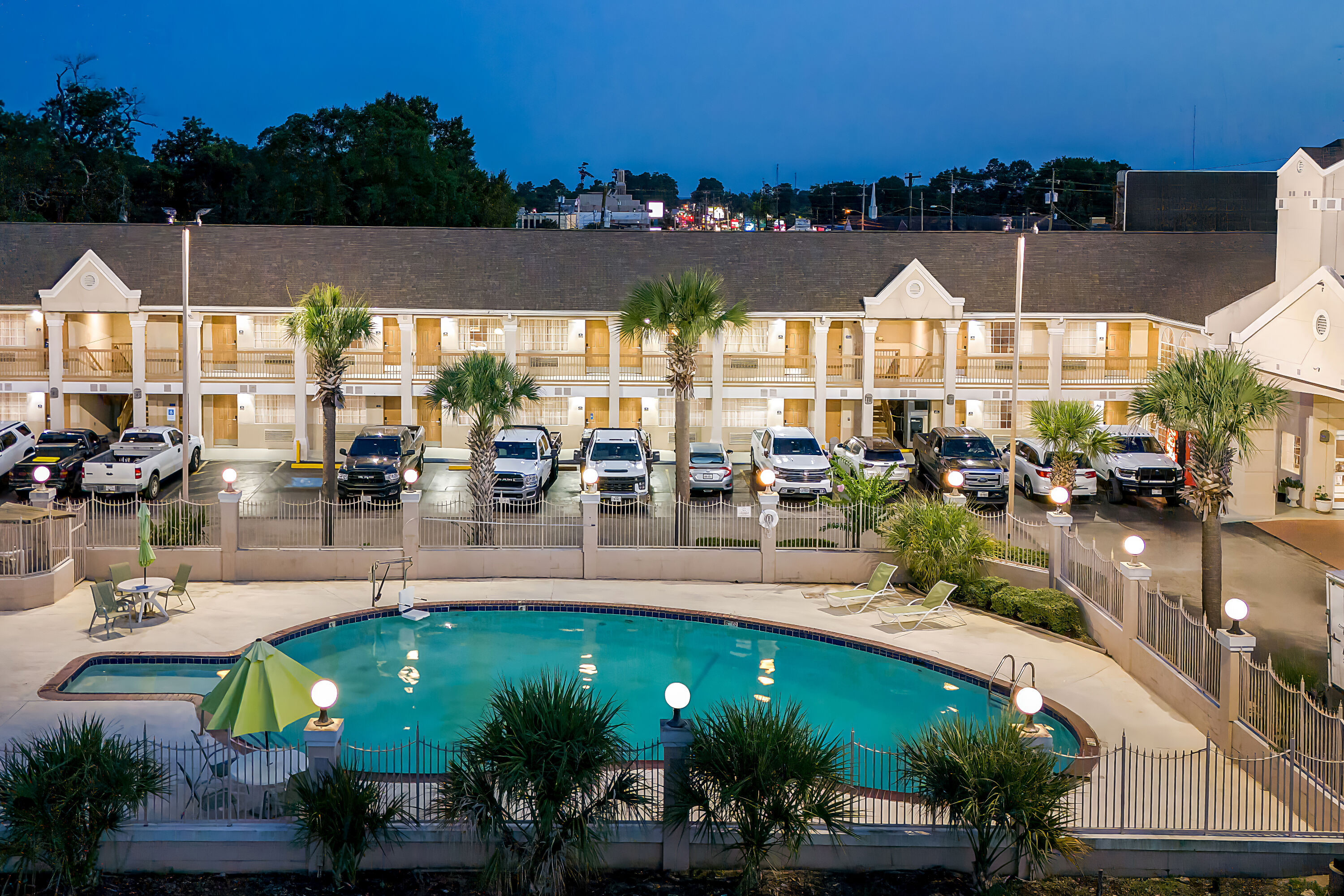 Pool night image at the Days Inn by Wyndham Nacogdoches/SFA University/Downtown in Nacogdoches, Texas