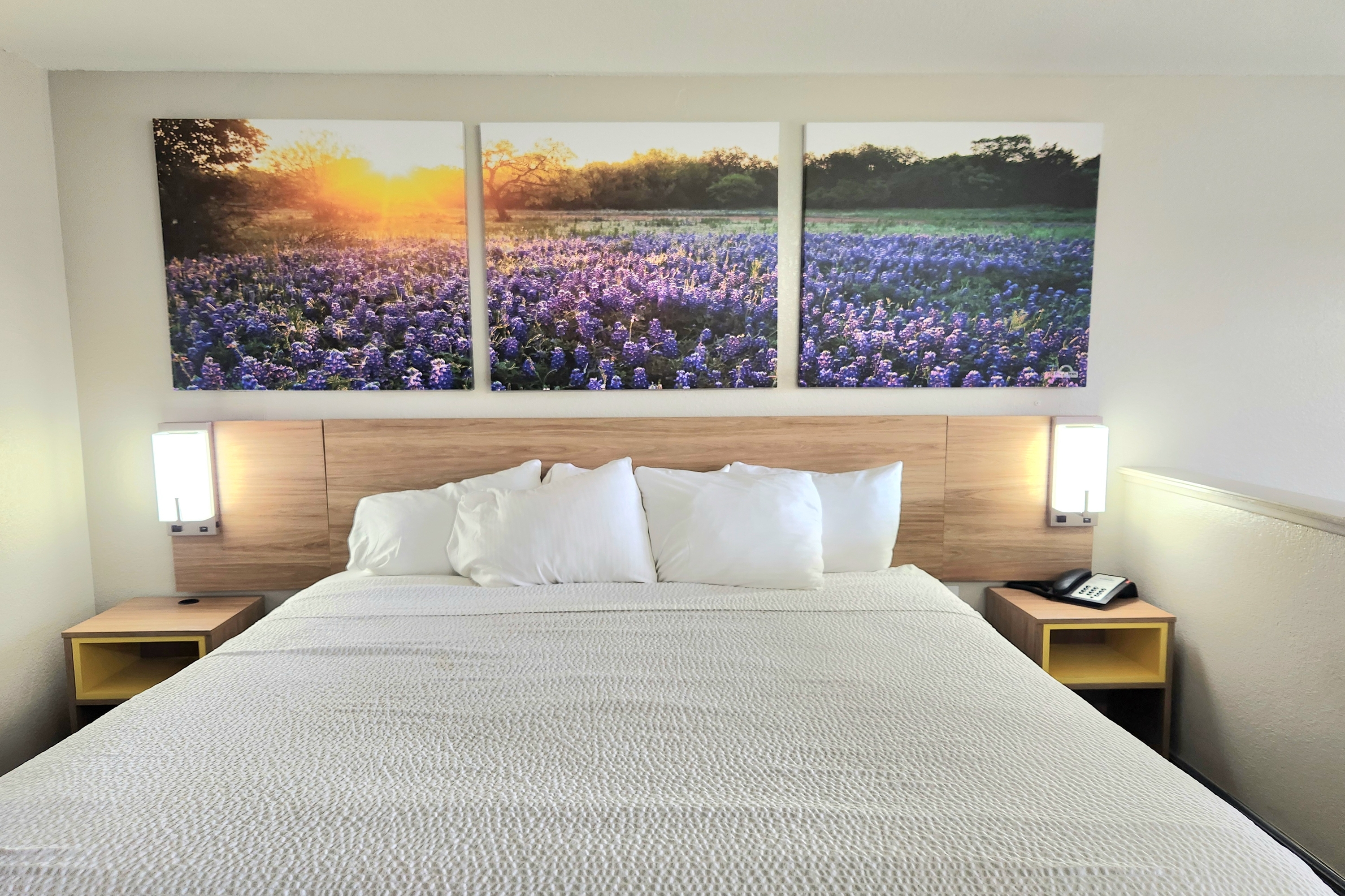 Guest room at the Days Inn by Wyndham San Antonio Southeast/Frost Bank Center in San Antonio, Texas