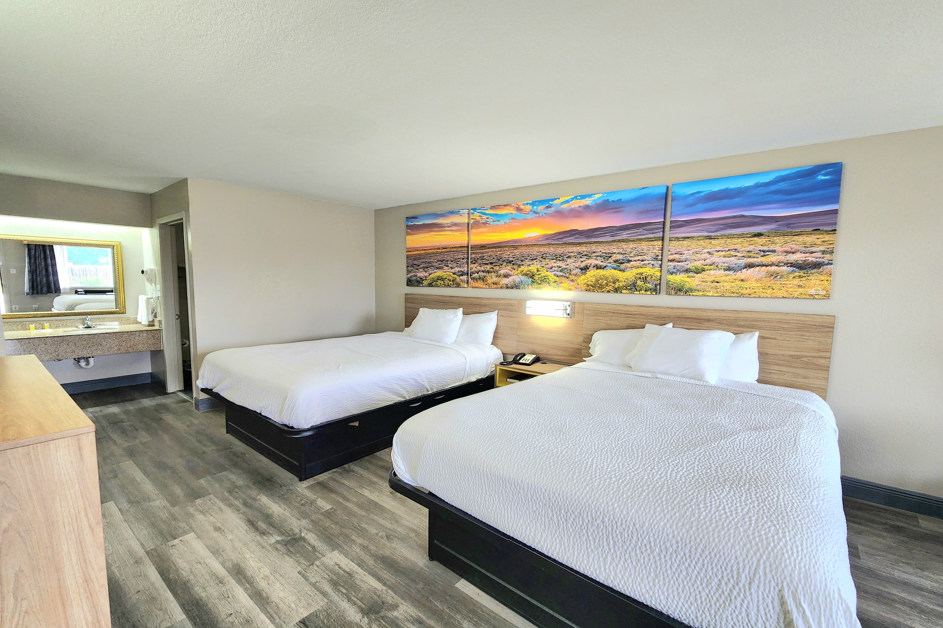 Guest room at the Days Inn by Wyndham San Antonio Southeast/Frost Bank Center in San Antonio, Texas