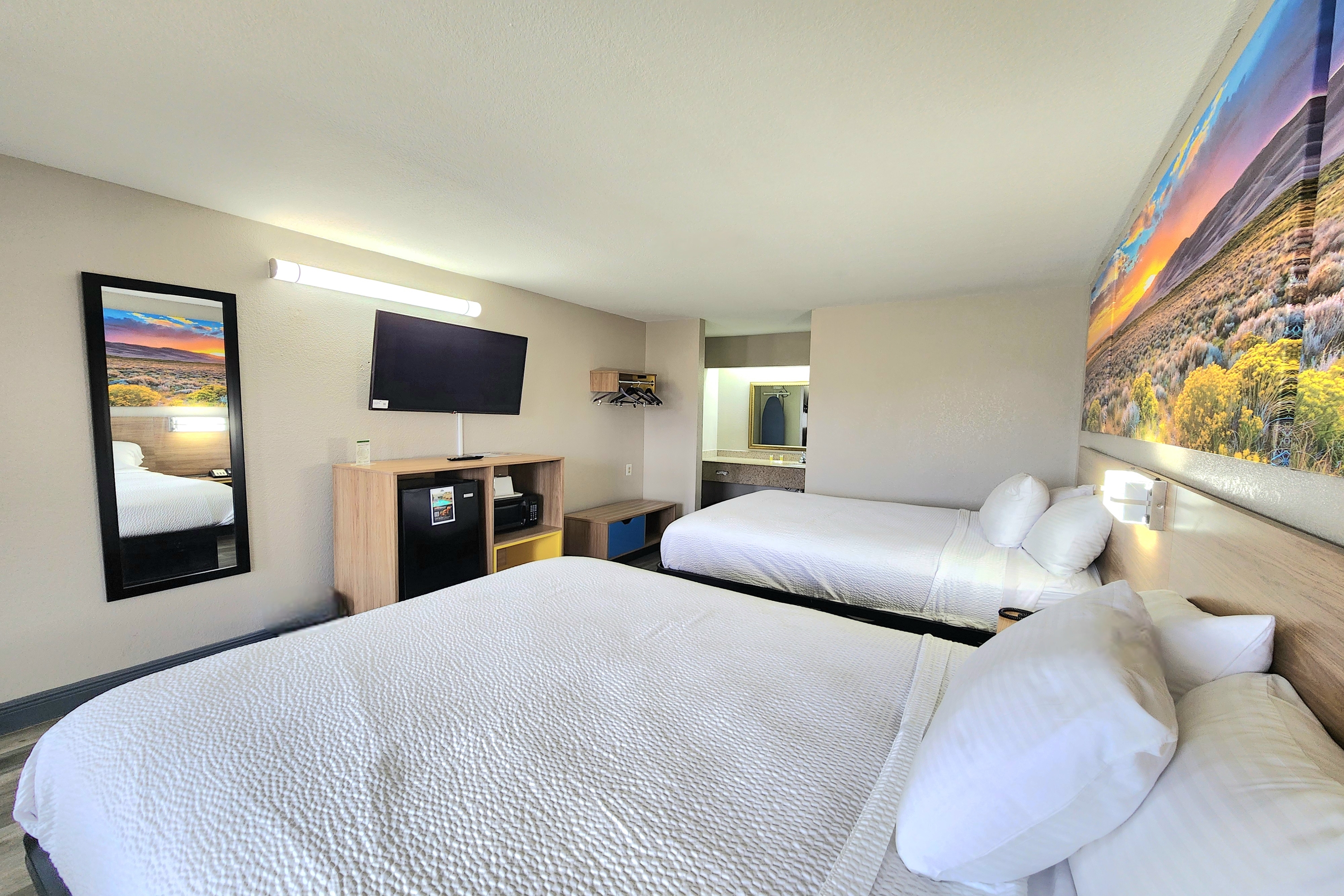 Guest room at the Days Inn by Wyndham San Antonio Southeast/Frost Bank Center in San Antonio, Texas