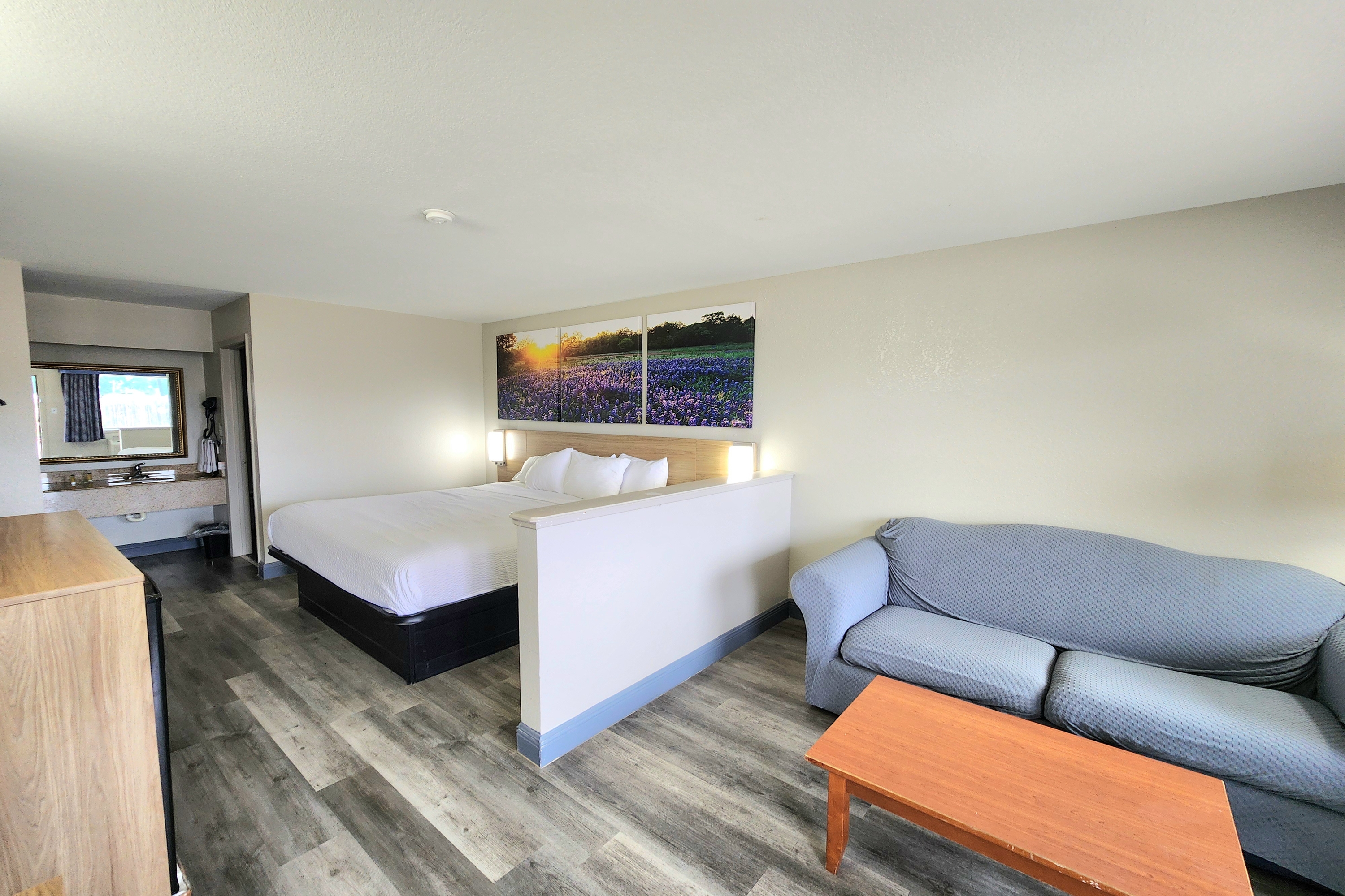 Guest room at the Days Inn by Wyndham San Antonio Southeast/Frost Bank Center in San Antonio, Texas