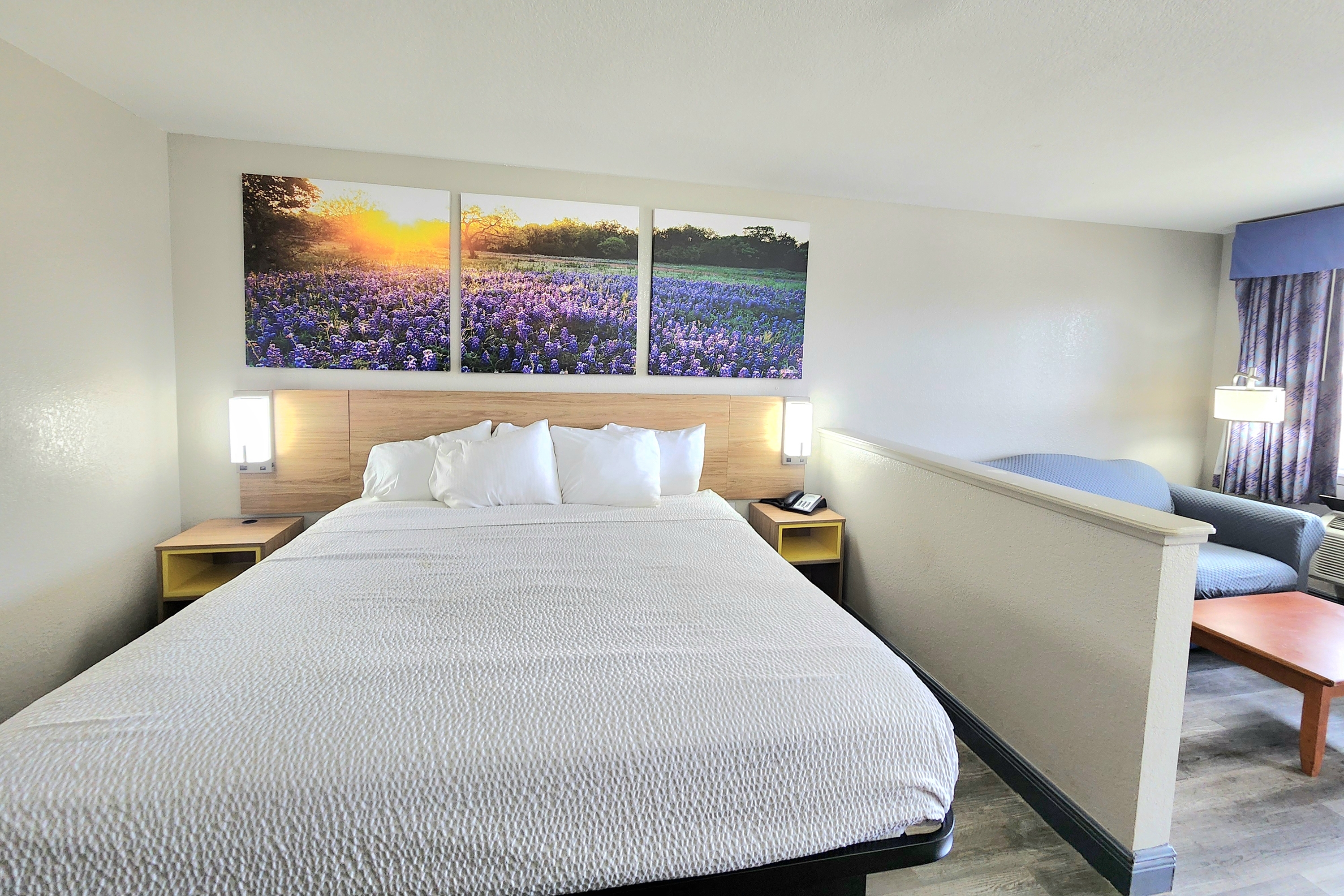 Guest room at the Days Inn by Wyndham San Antonio Southeast/Frost Bank Center in San Antonio, Texas