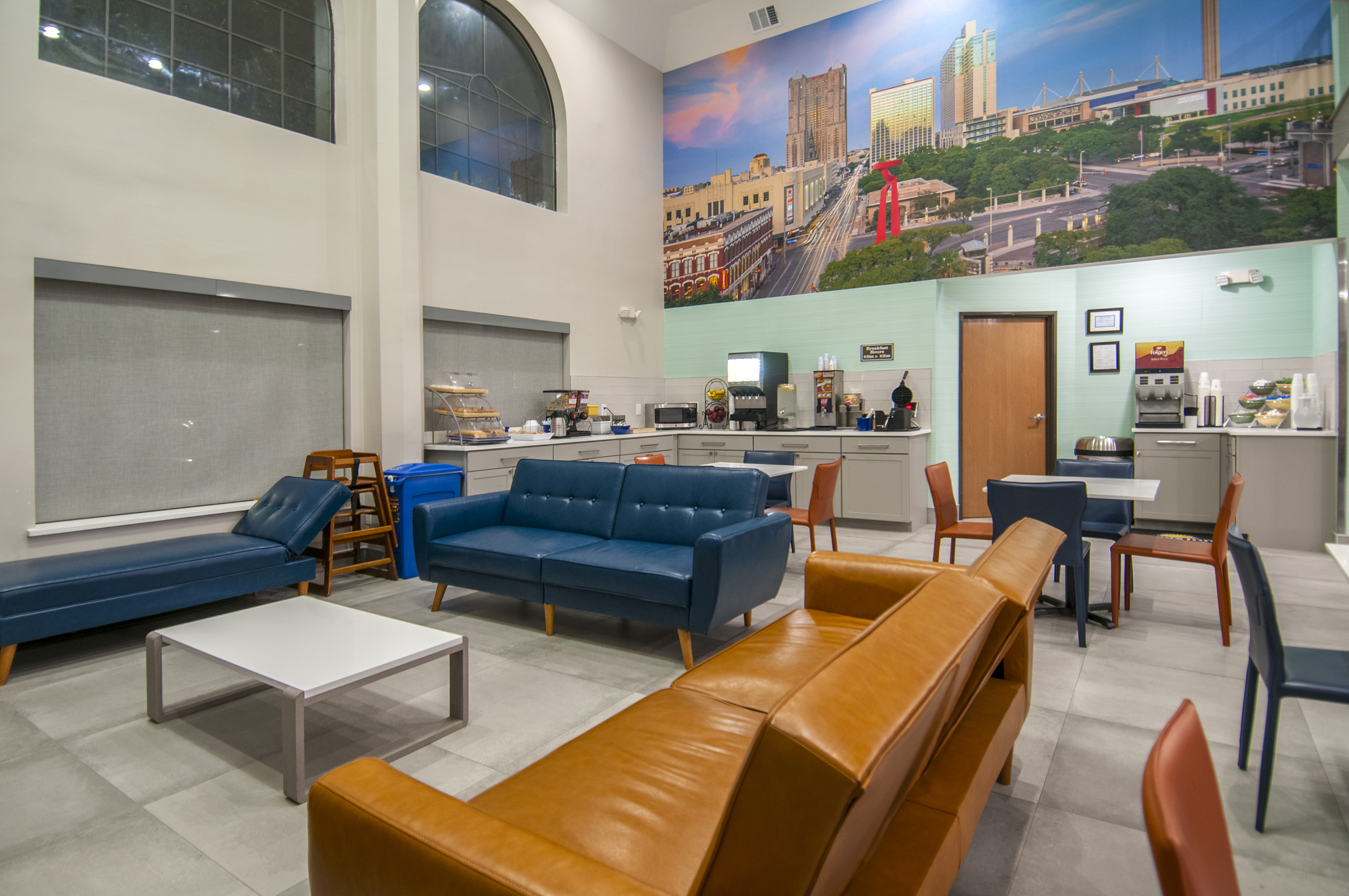 Days Inn & Suites by Wyndham San Antonio North Stone Oak restaurant breakfast area close up in San Antonio, Texas