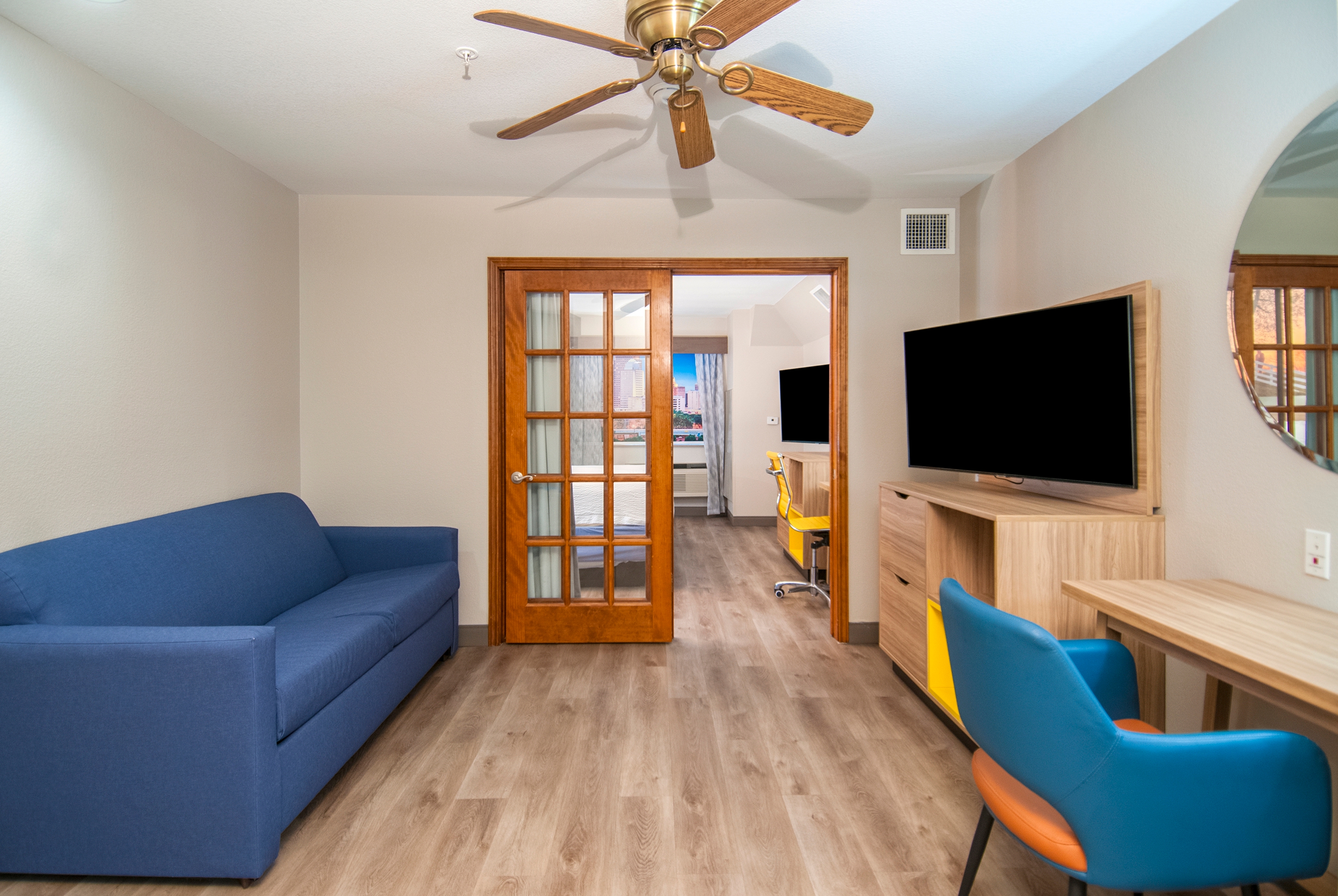 Guest room at the Days Inn & Suites by Wyndham San Antonio North Stone Oak in San Antonio, Texas