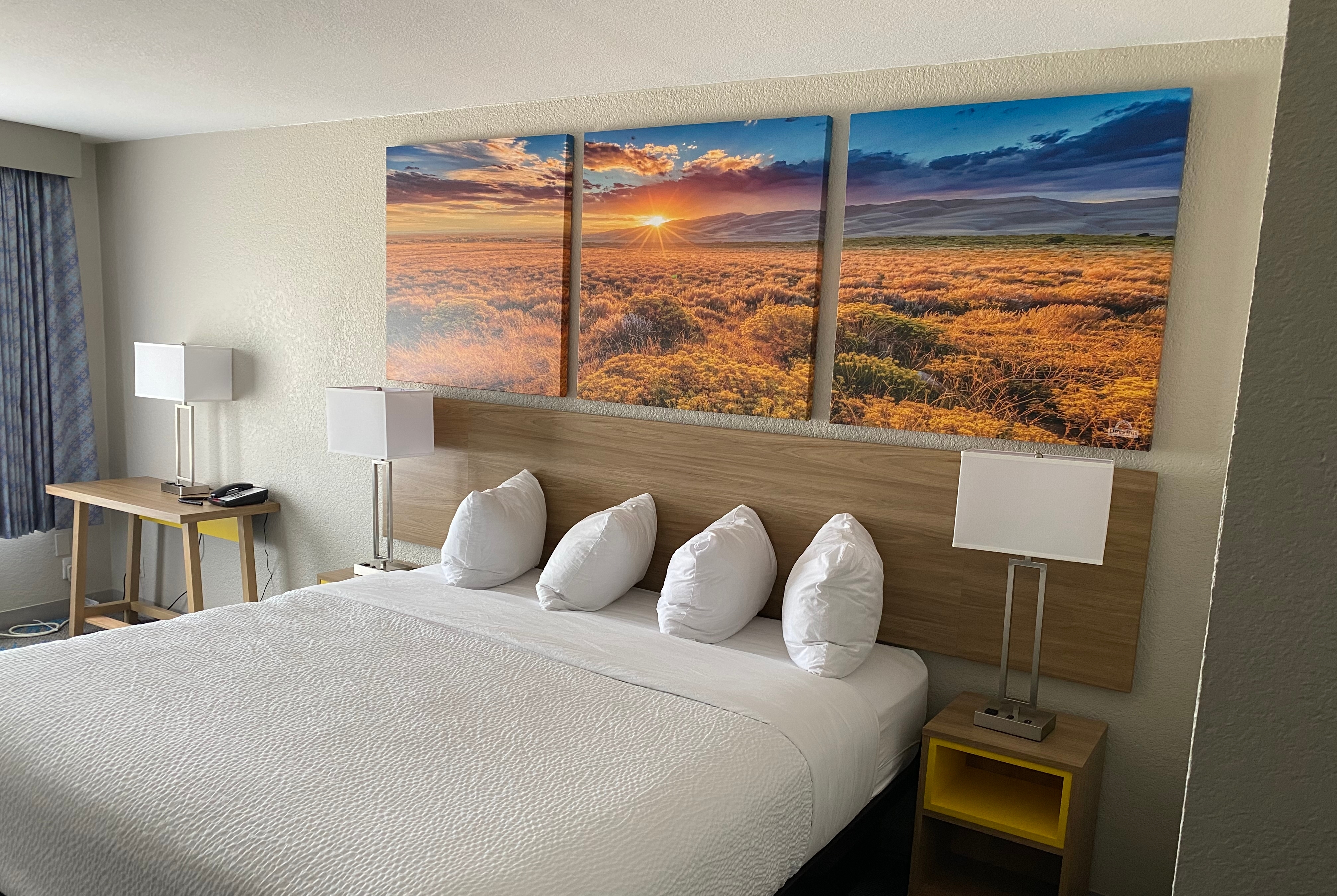 Guest room at the Days Inn by Wyndham Waco University Area in Waco, Texas