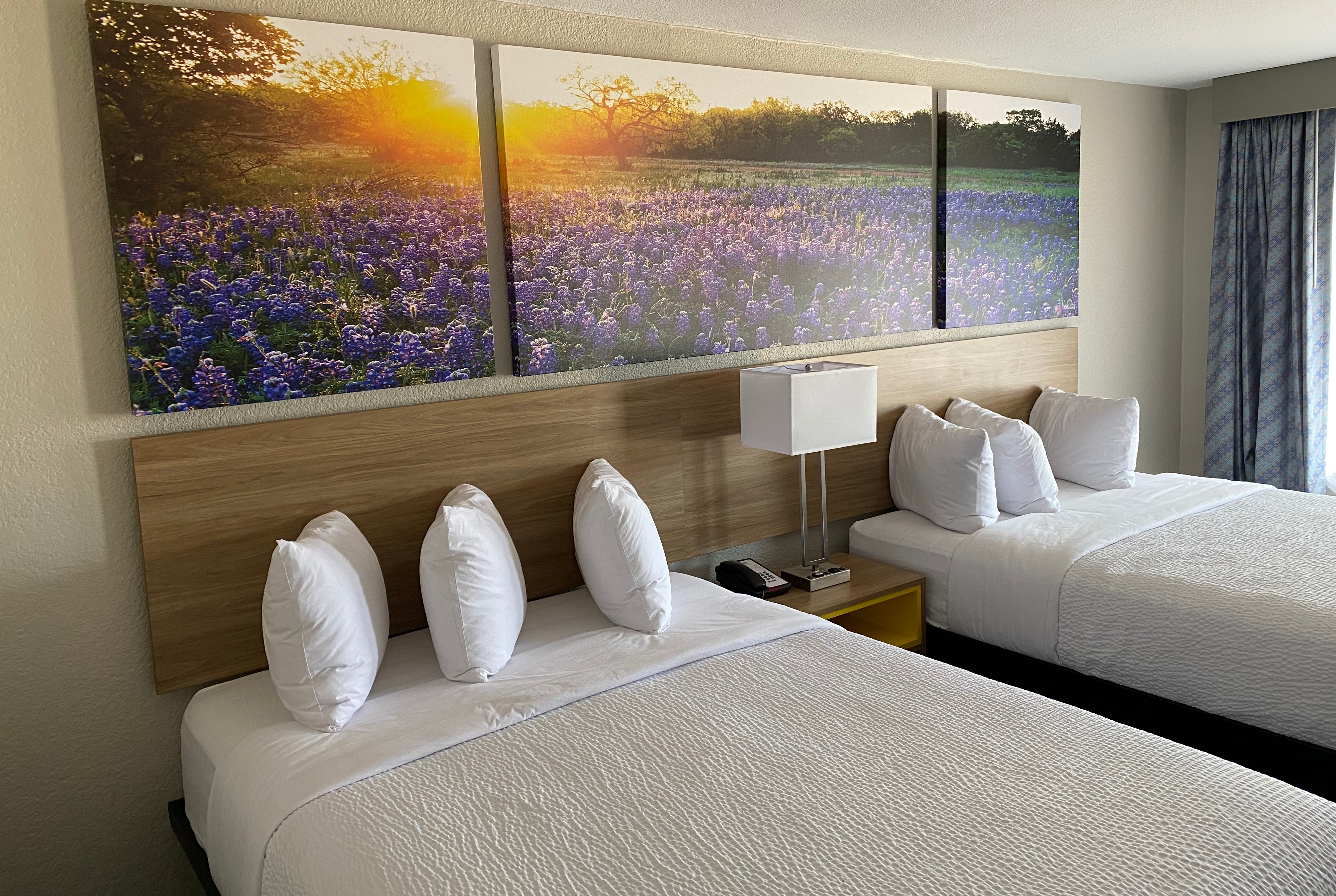 Guest room at the Days Inn by Wyndham Waco University Area in Waco, Texas