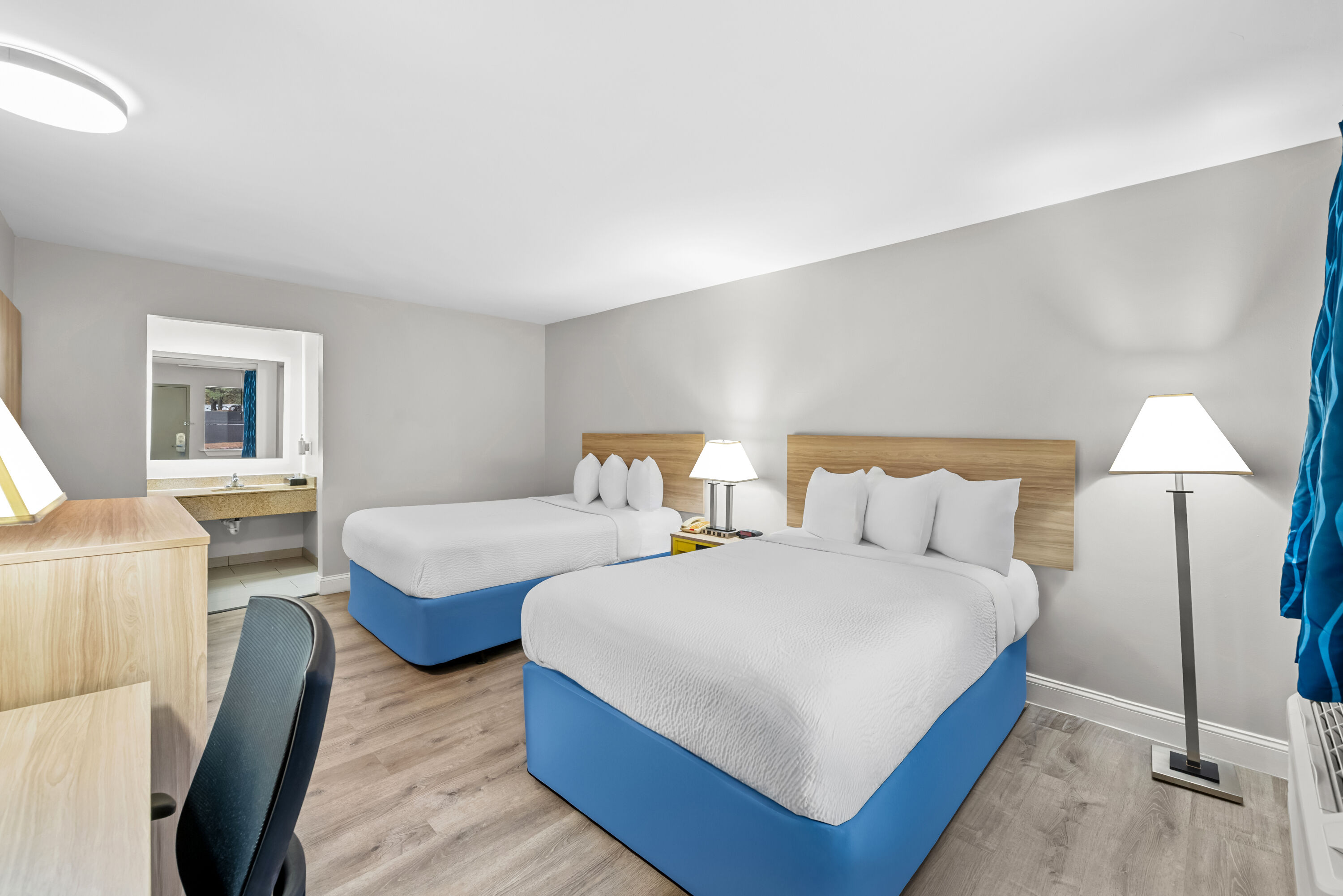 Double bed guest room at the Days Inn by Wyndham Chesapeake in Chesapeake, Virginia