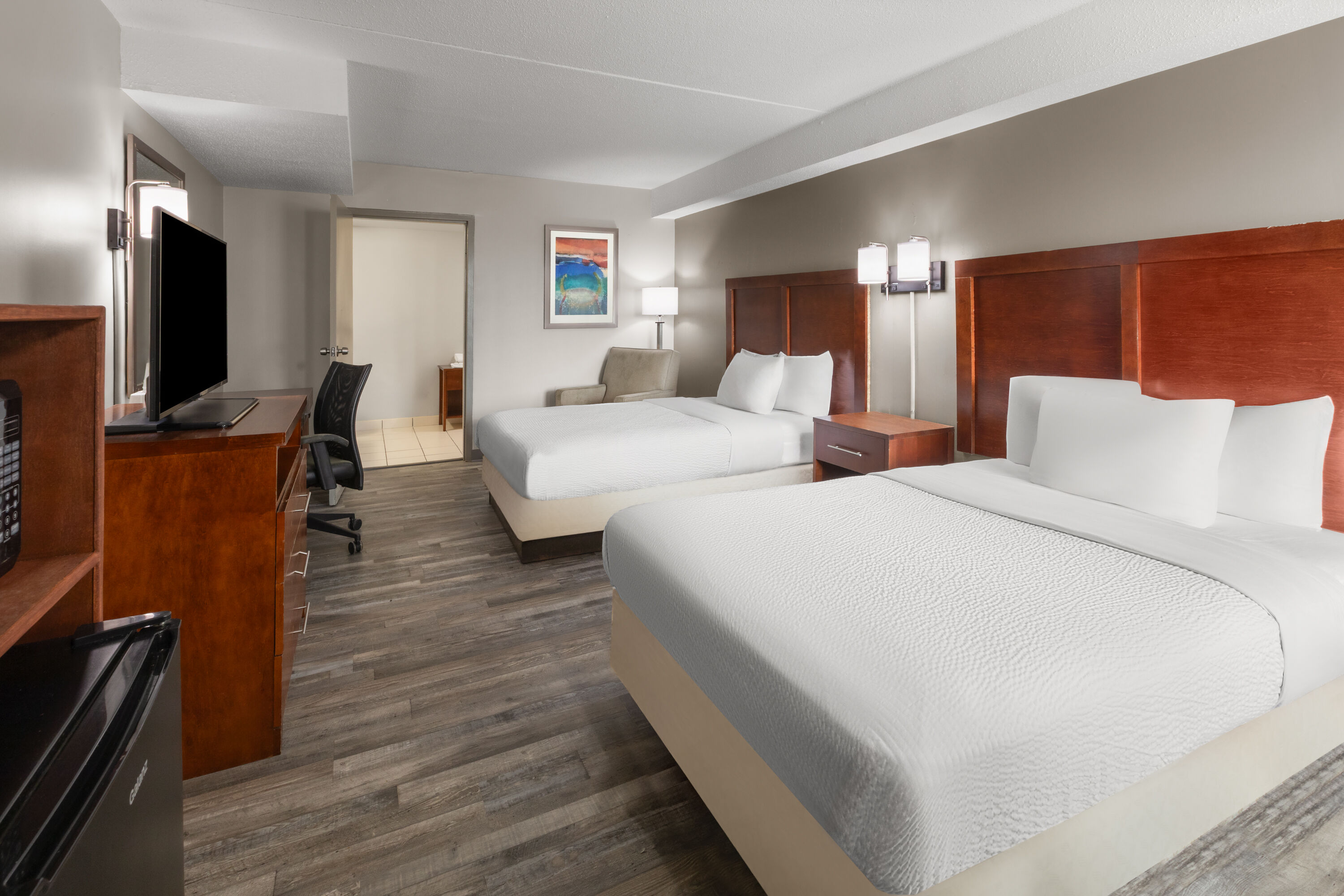 Guest room at the Days Inn by Wyndham Dumfries Quantico in Dumfries, Virginia