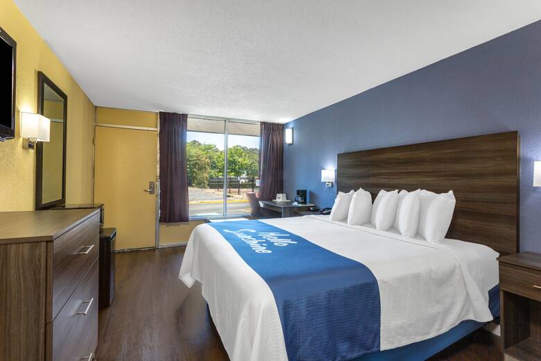 Guest room at the Days Inn Hampton in Hampton, Virginia