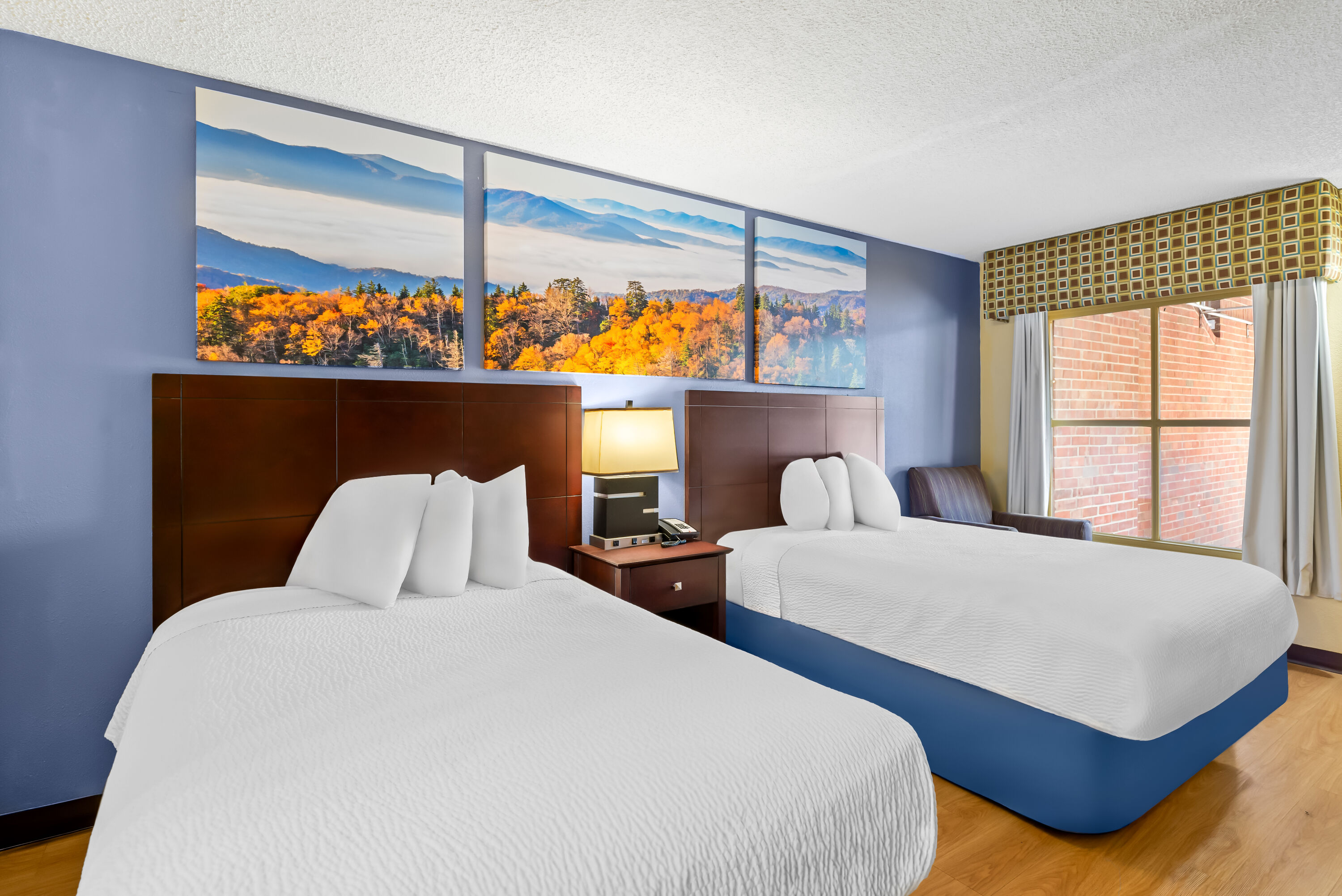 Double bed guest room at the Days Inn by Wyndham Petersburg/South Fort Lee in Petersburg, Virginia