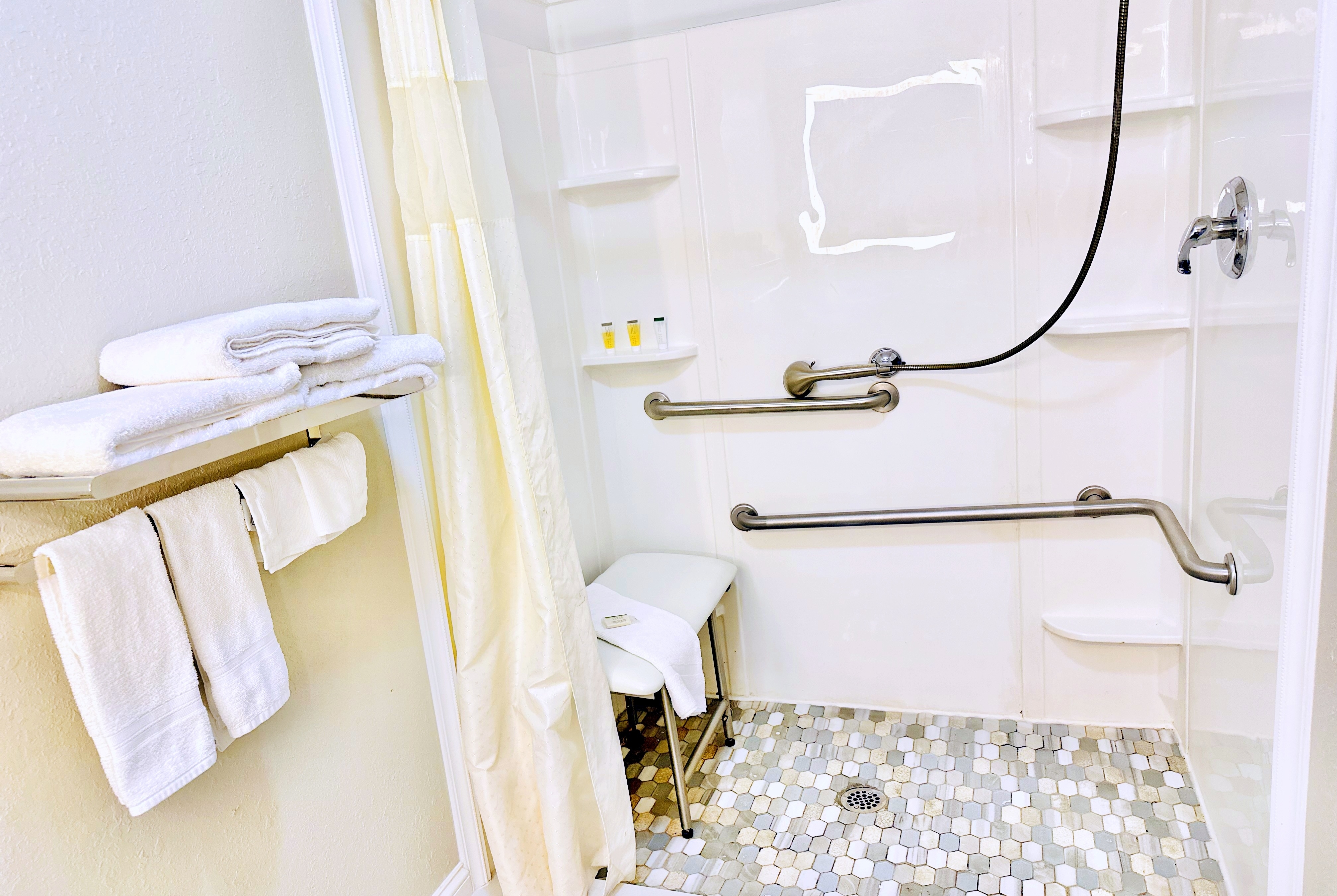 Guest room bath at the Days Inn by Wyndham Rutland/Killington Area in Rutland, Vermont