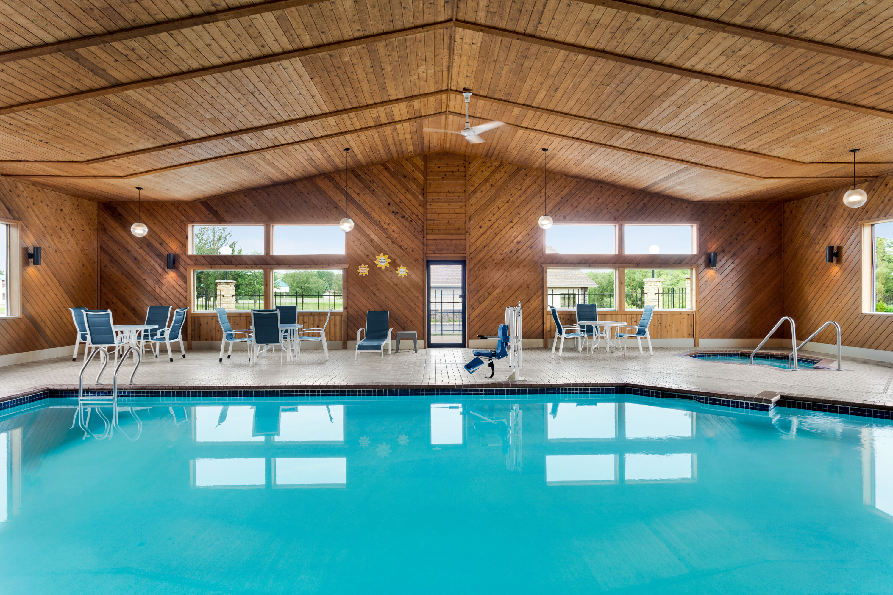 Indoor pool at the Days Inn by Wyndham Hurley in Hurley, Wisconsin