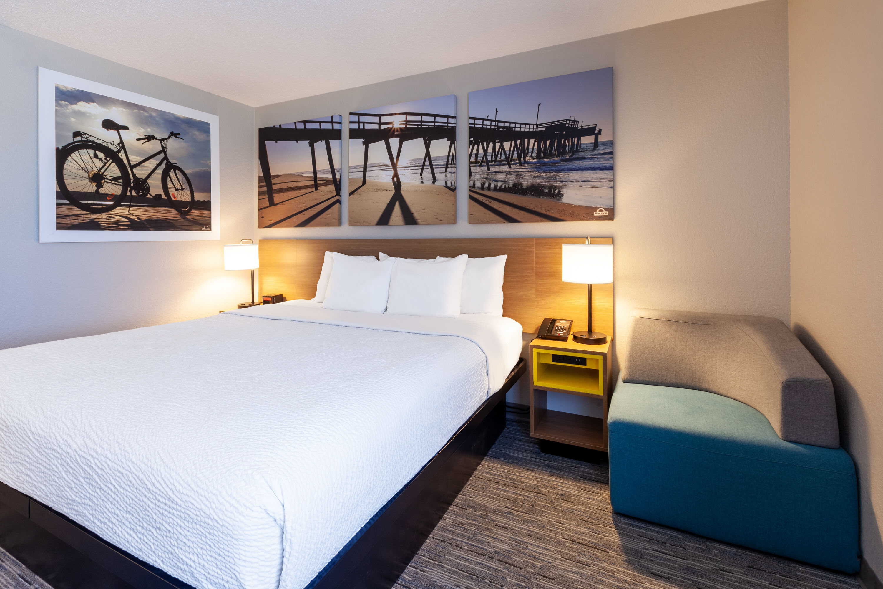 Guest room at the Days Inn by Wyndham Sturtevant / Racine / Mount Pleasant in Sturtevant, Wisconsin