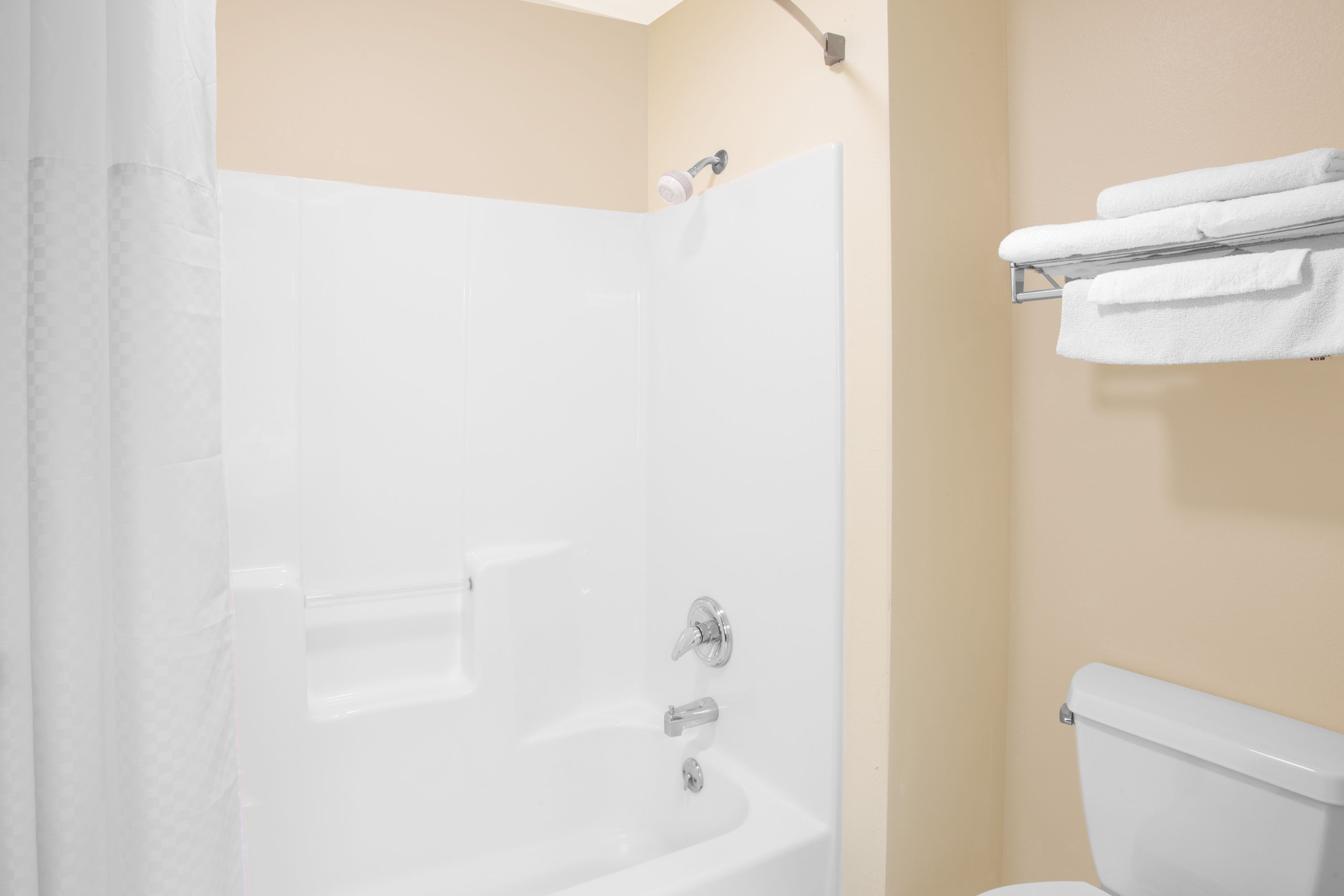 Guest room bath at the Days Inn by Wyndham Madison NE/Windsor in Windsor, Wisconsin