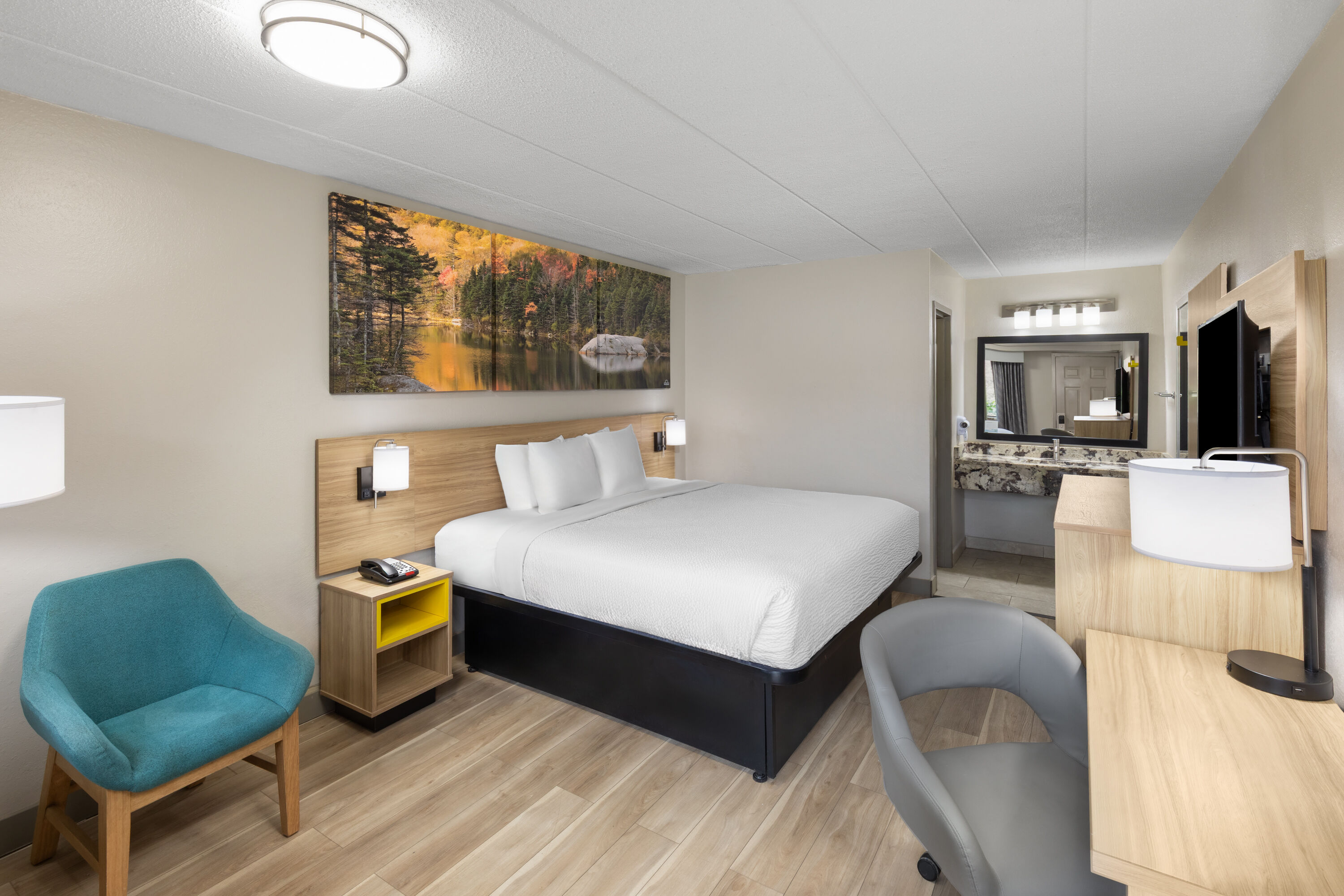 Guest room at the Days Inn by Wyndham Charleston WV in Charleston, West Virginia