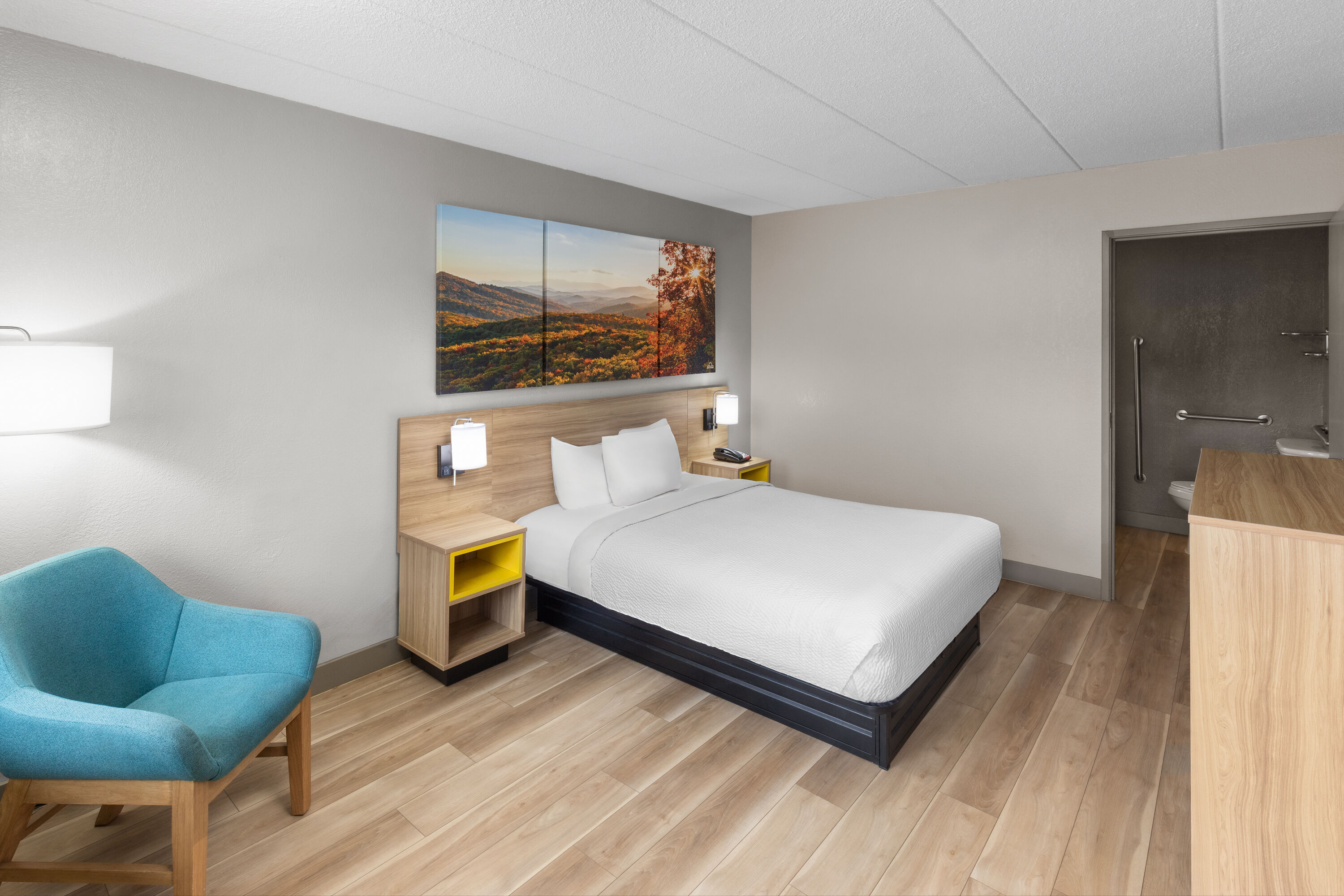 Guest room at the Days Inn by Wyndham Charleston WV in Charleston, West Virginia