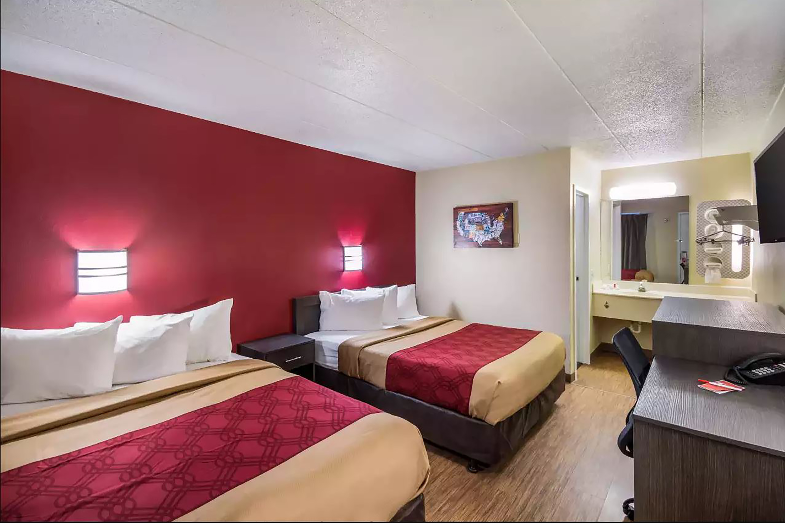 Guest room at the Days Inn by Wyndham Charleston WV in Charleston, West Virginia