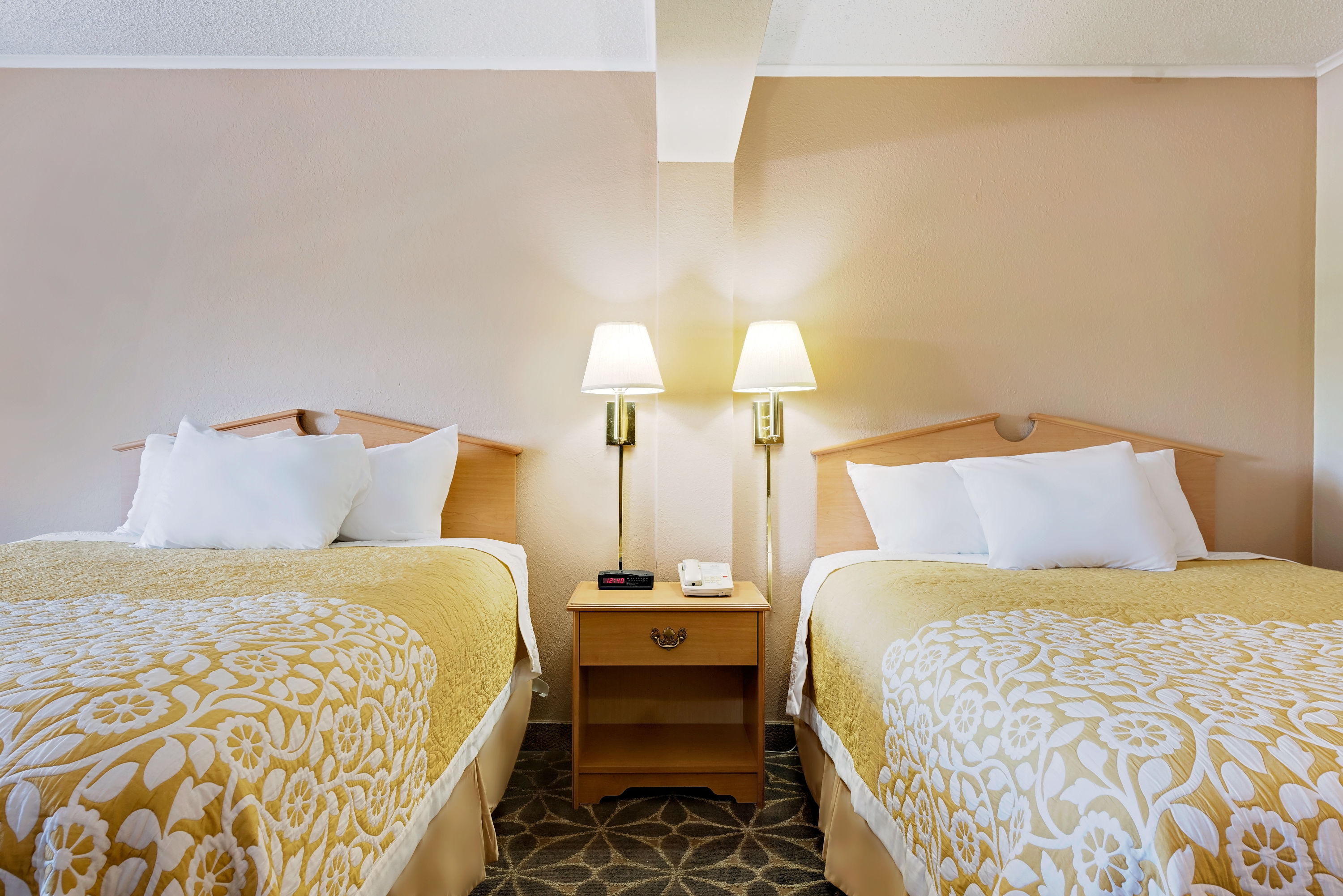 Guest room at the Days Inn by Wyndham Fairmont in Fairmont, West Virginia