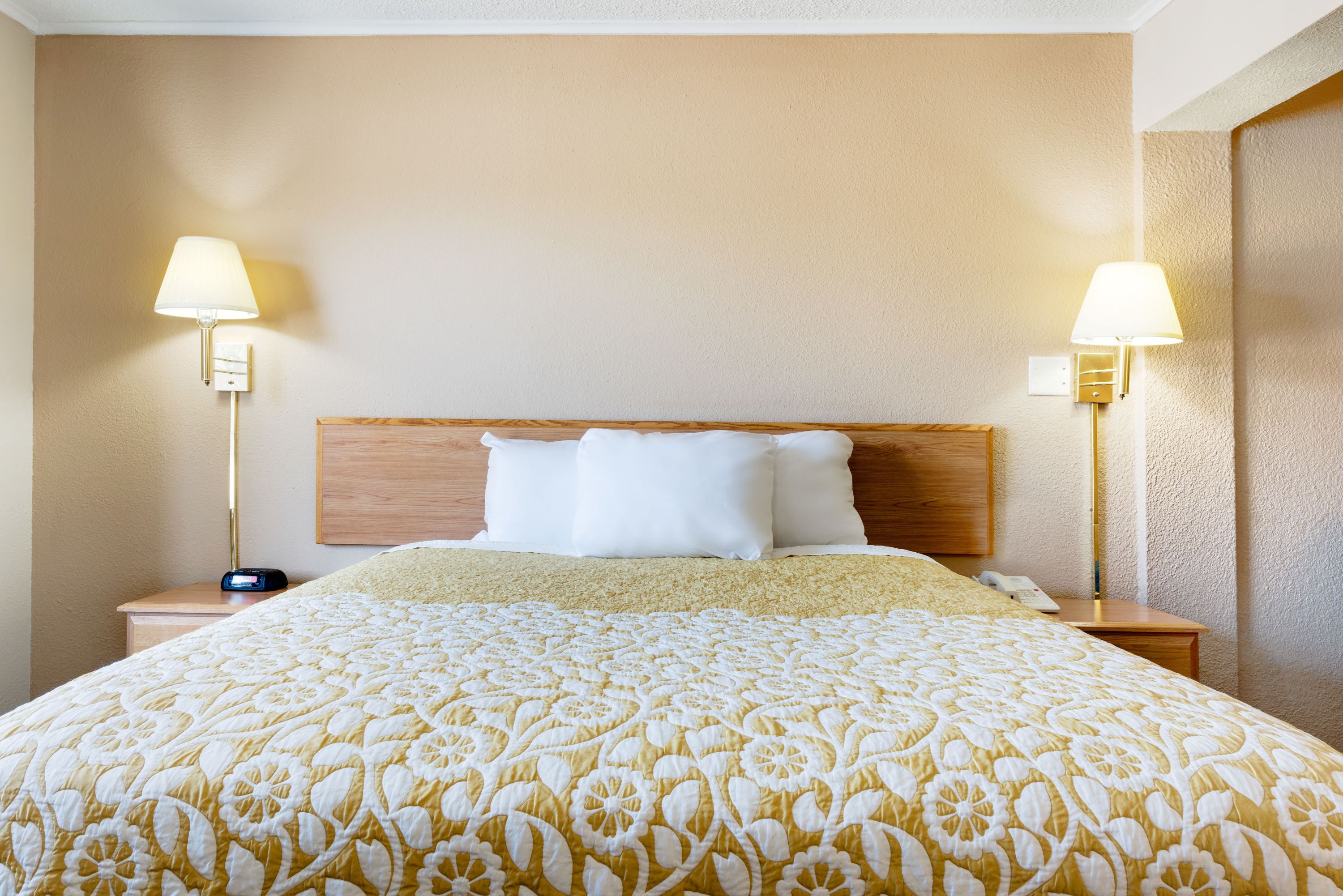 Guest room at the Days Inn by Wyndham Fairmont in Fairmont, West Virginia