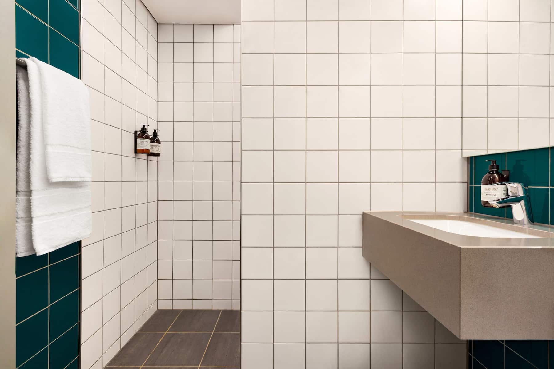 Guest room bath at the Comwell H. C. Andersen Odense Dolce by Wyndham in Odense C, Other than US/Canada