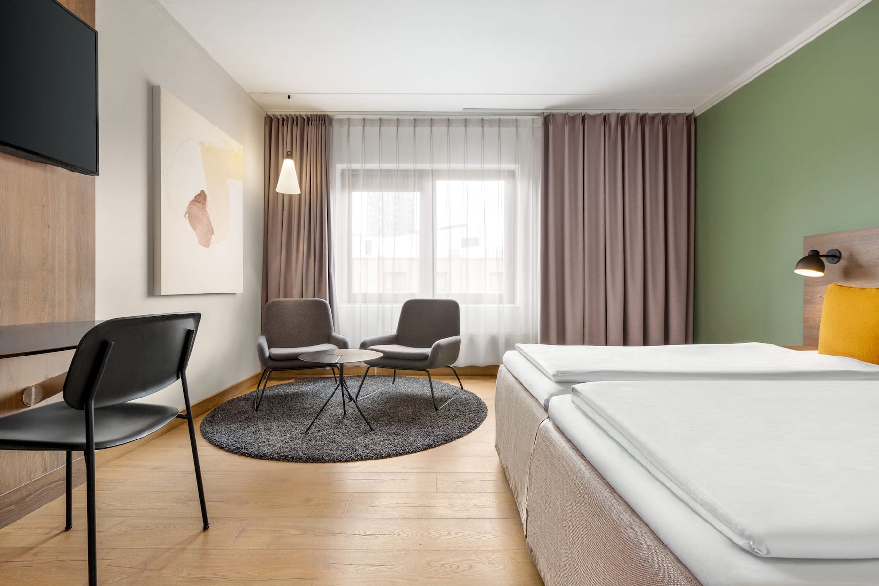 Guest room at the Comwell H. C. Andersen Odense Dolce by Wyndham in Odense C, Other than US/Canada
