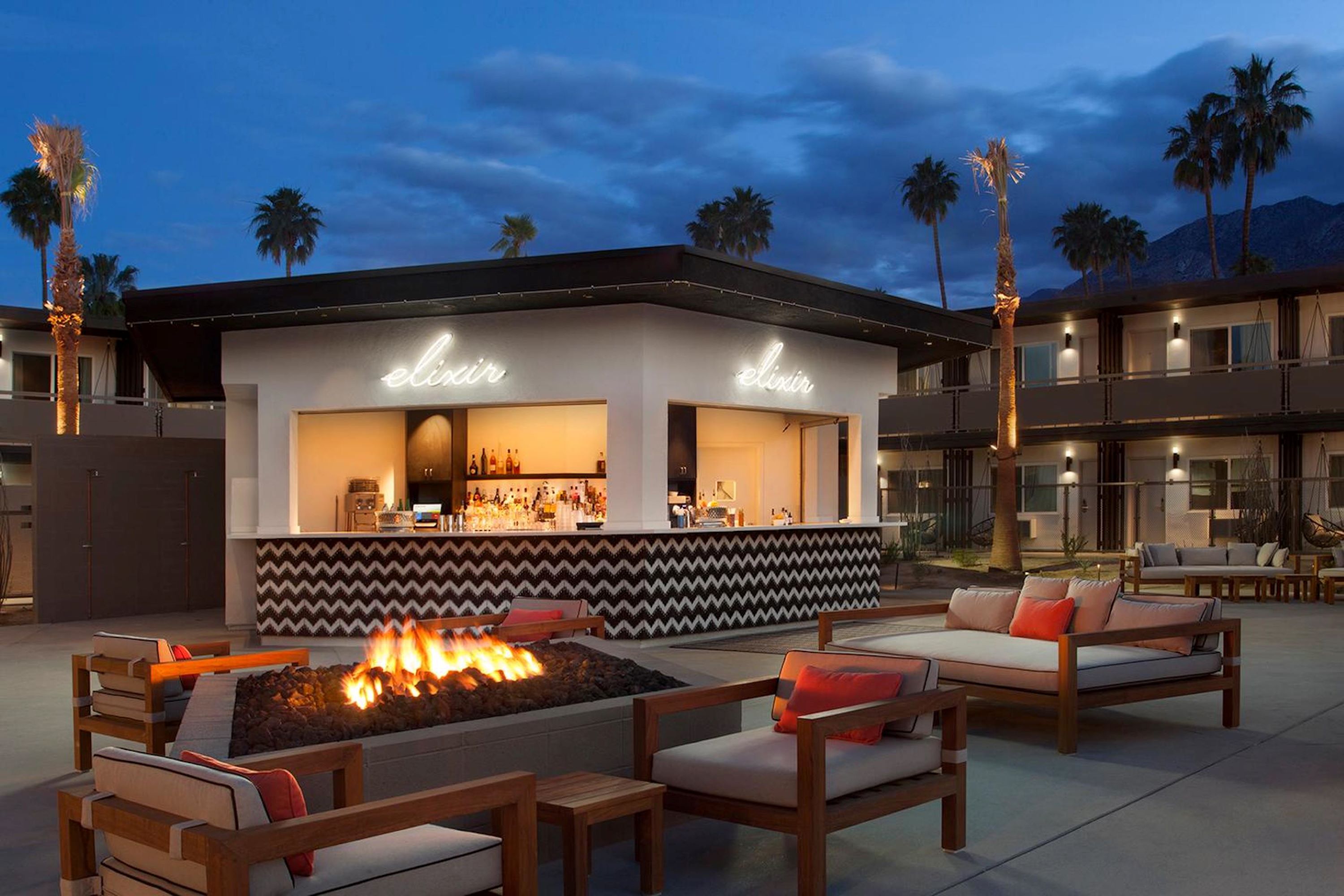 Pool bar at the V Capri Palm Springs, a Dolce by Wyndham in Palm Springs, California