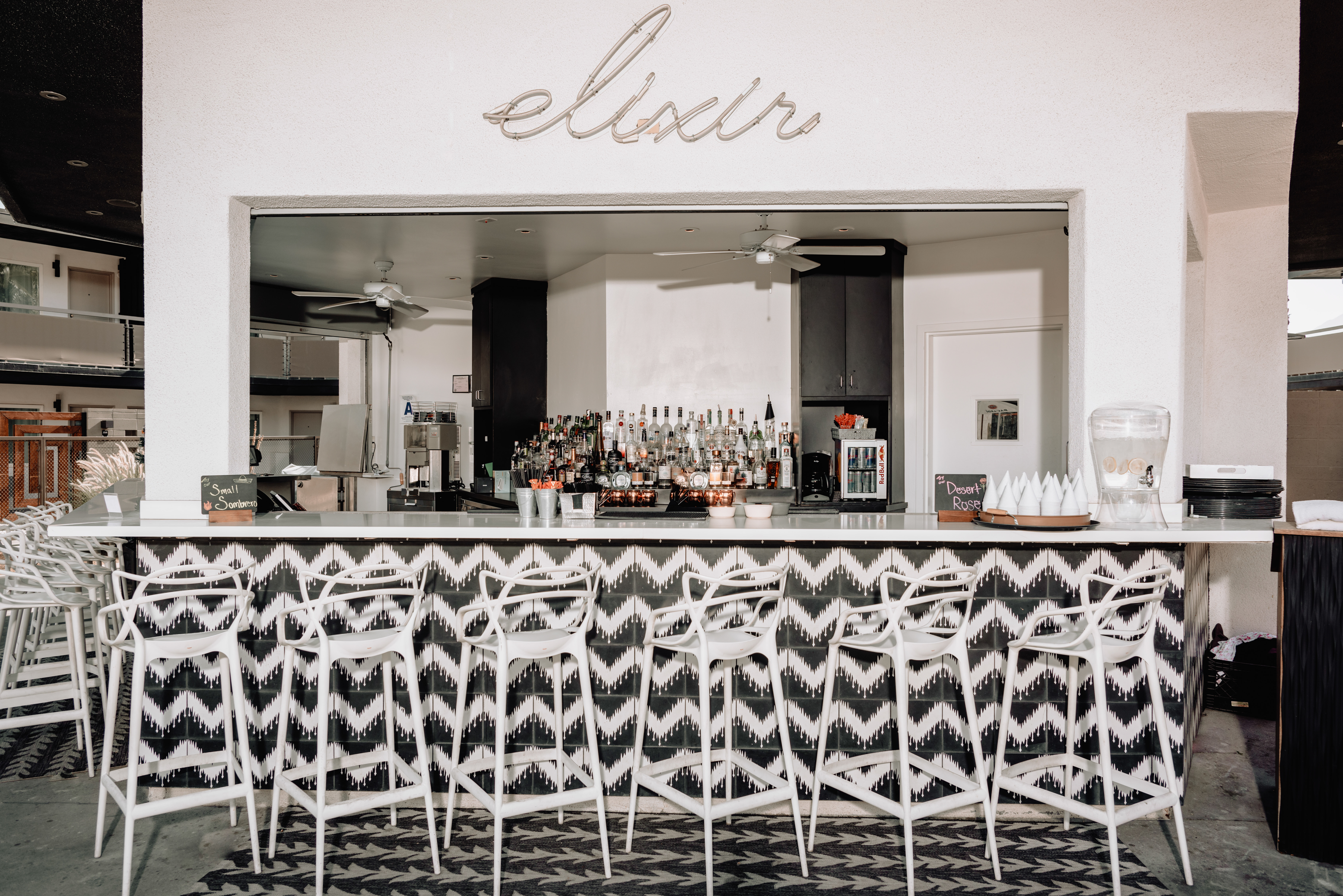 Pool bar at the V Capri Palm Springs, a Dolce by Wyndham in Palm Springs, California