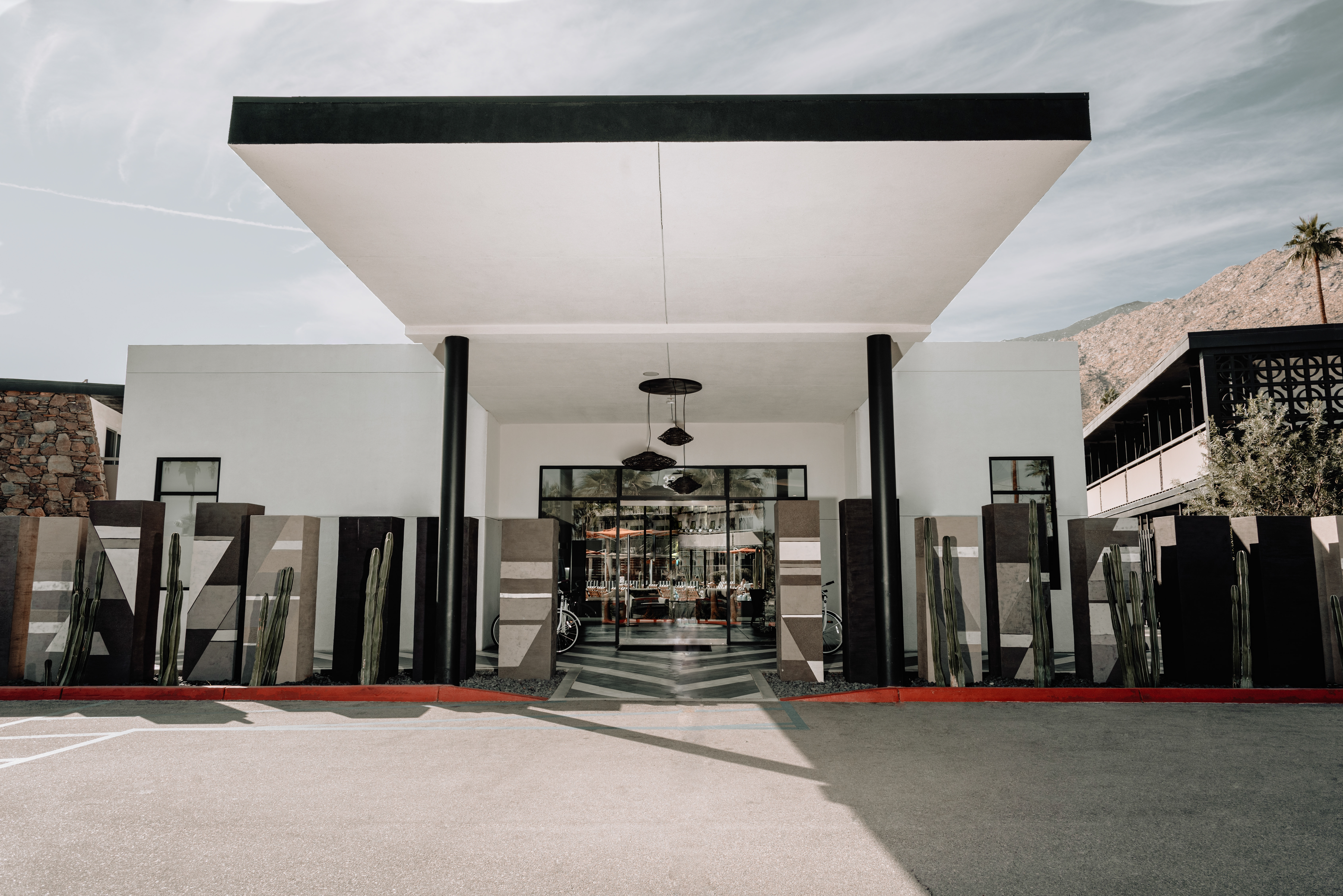 Exterior of V Capri Palm Springs, a Dolce by Wyndham hotel in Palm Springs, California