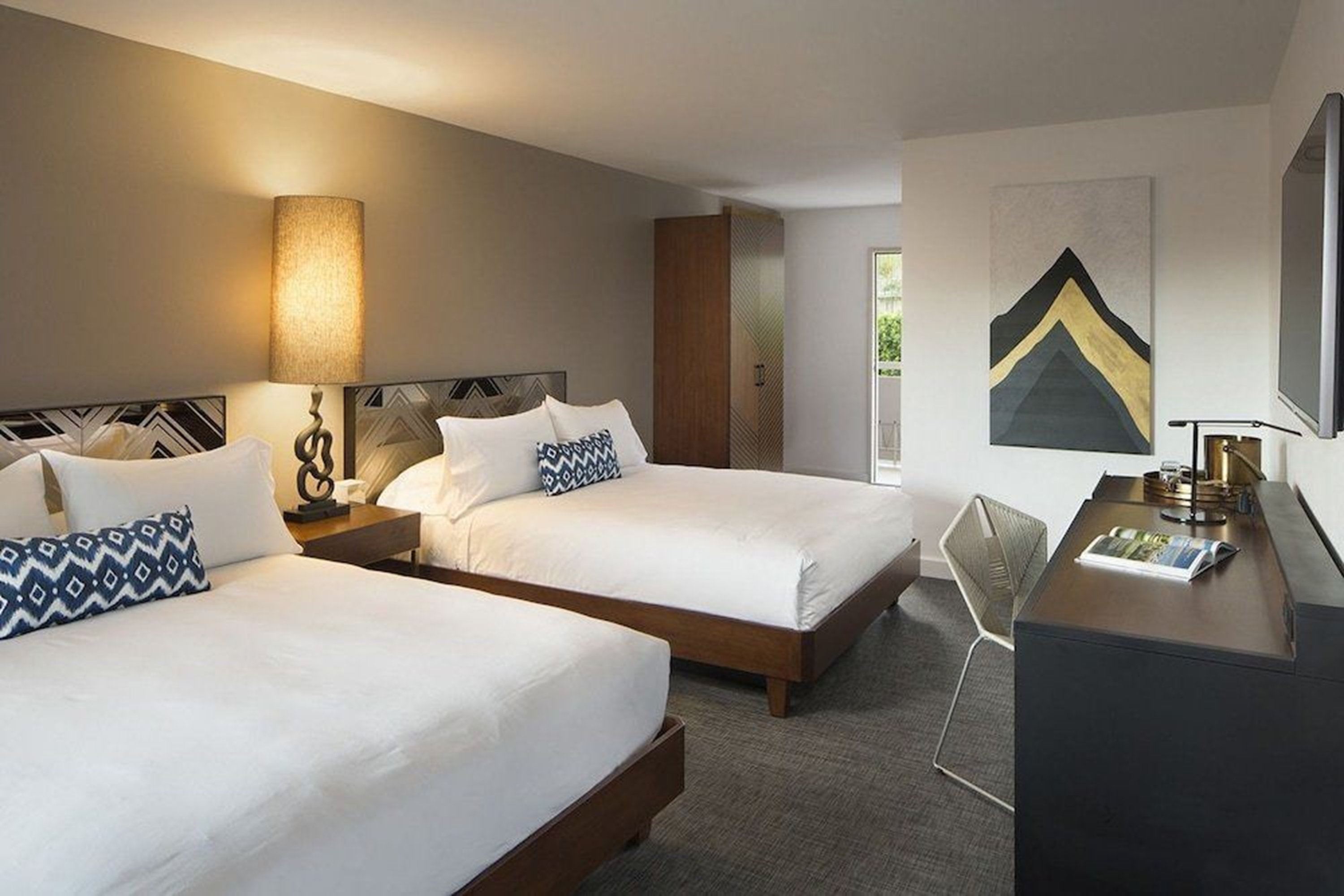 Guest room at the V Capri Palm Springs, a Dolce by Wyndham in Palm Springs, California