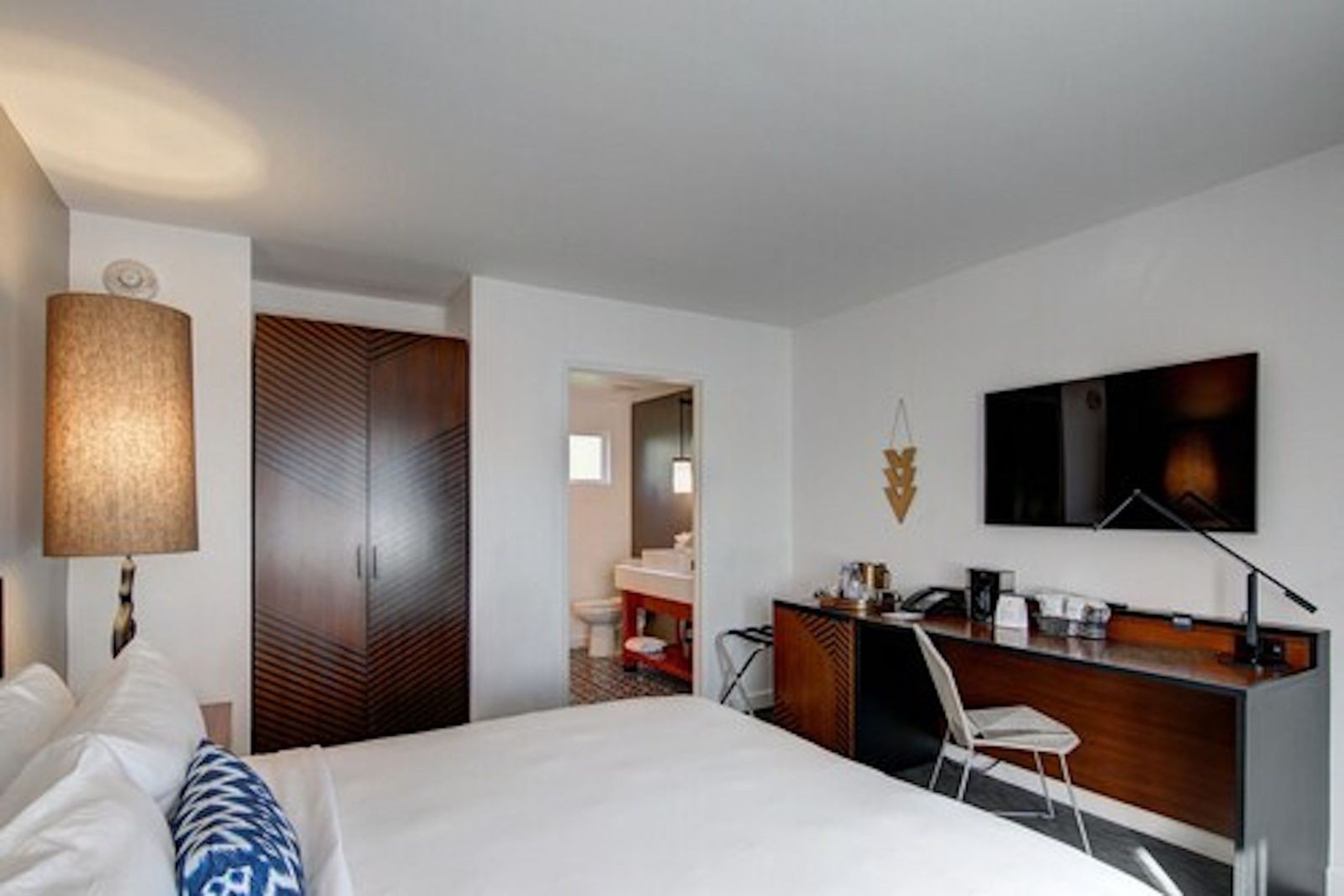 Guest room at the V Capri Palm Springs, a Dolce by Wyndham in Palm Springs, California