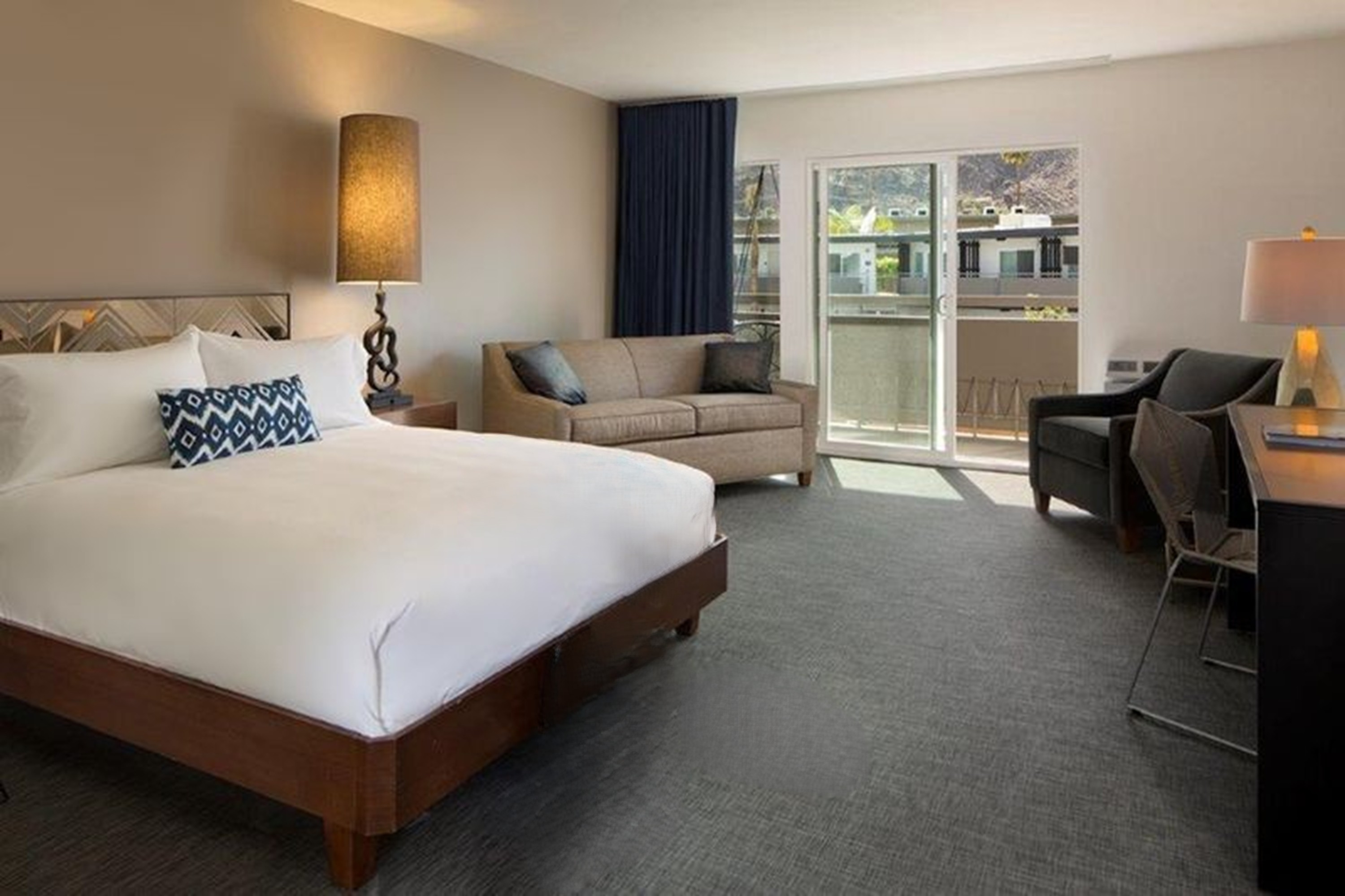 Guest room at the V Capri Palm Springs, a Dolce by Wyndham in Palm Springs, California