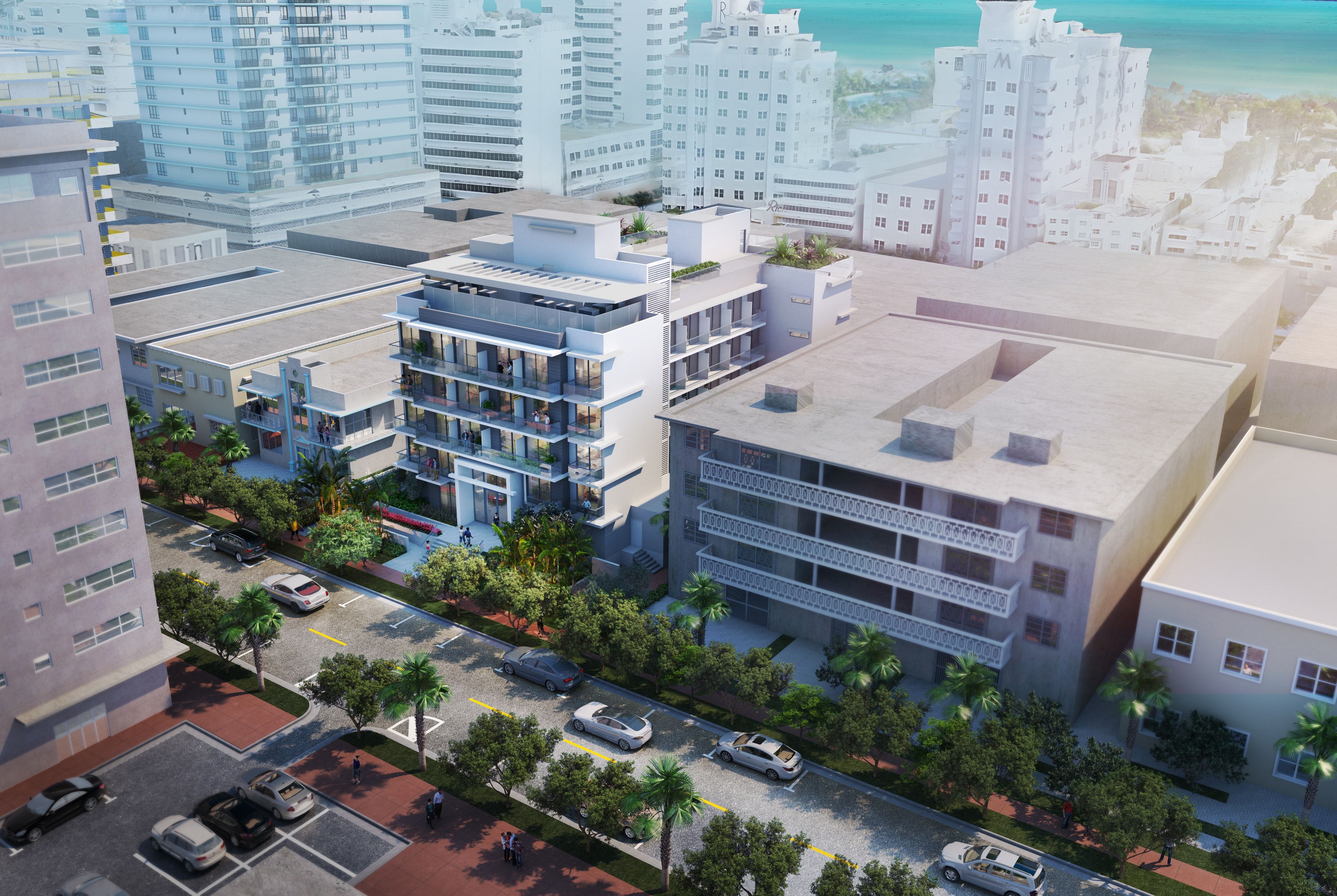 Exterior of Dolce by Wyndham Miami Beach hotel in Miami Beach, Florida