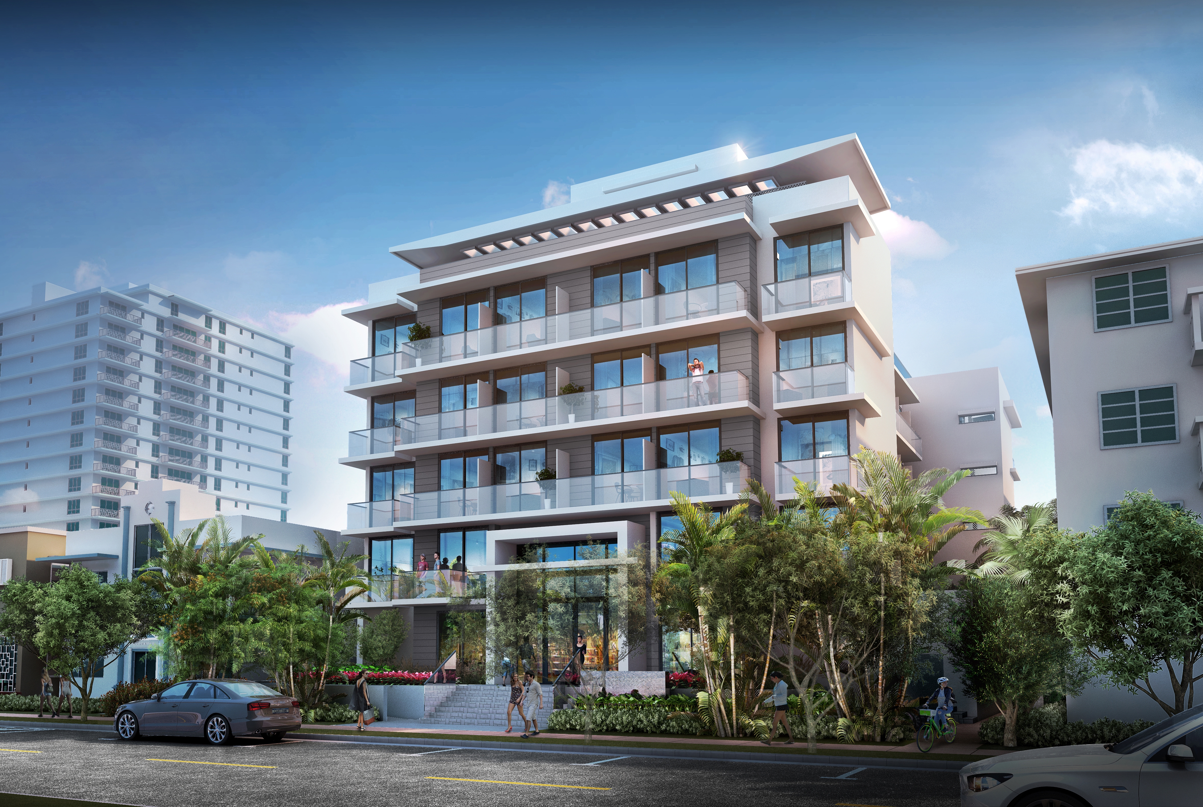 Exterior of Dolce by Wyndham Miami Beach hotel in Miami Beach, Florida