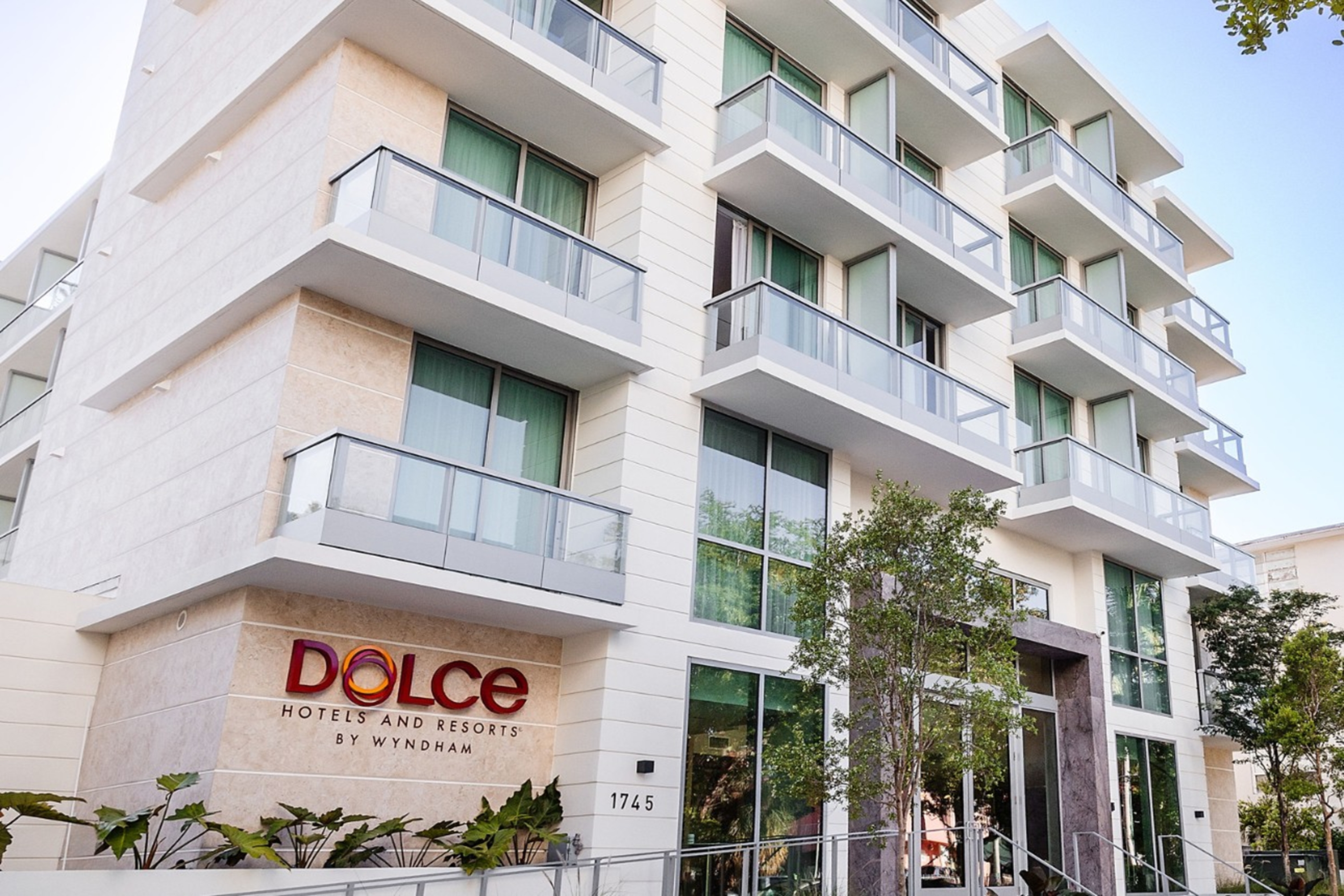 Exterior of Dolce by Wyndham Miami Beach hotel in Miami Beach, Florida
