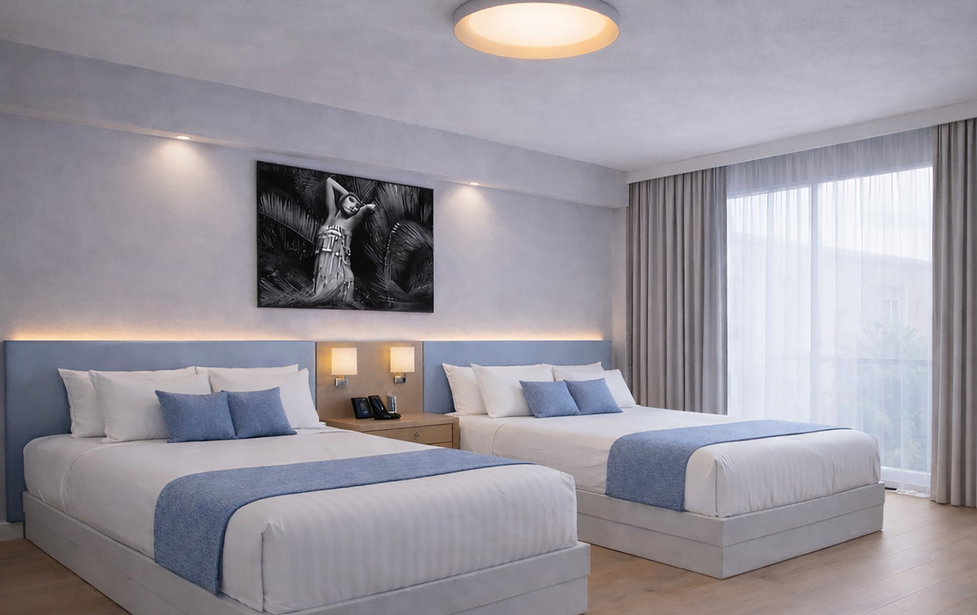 Guest room at the Dolce by Wyndham Miami Beach in Miami Beach, Florida