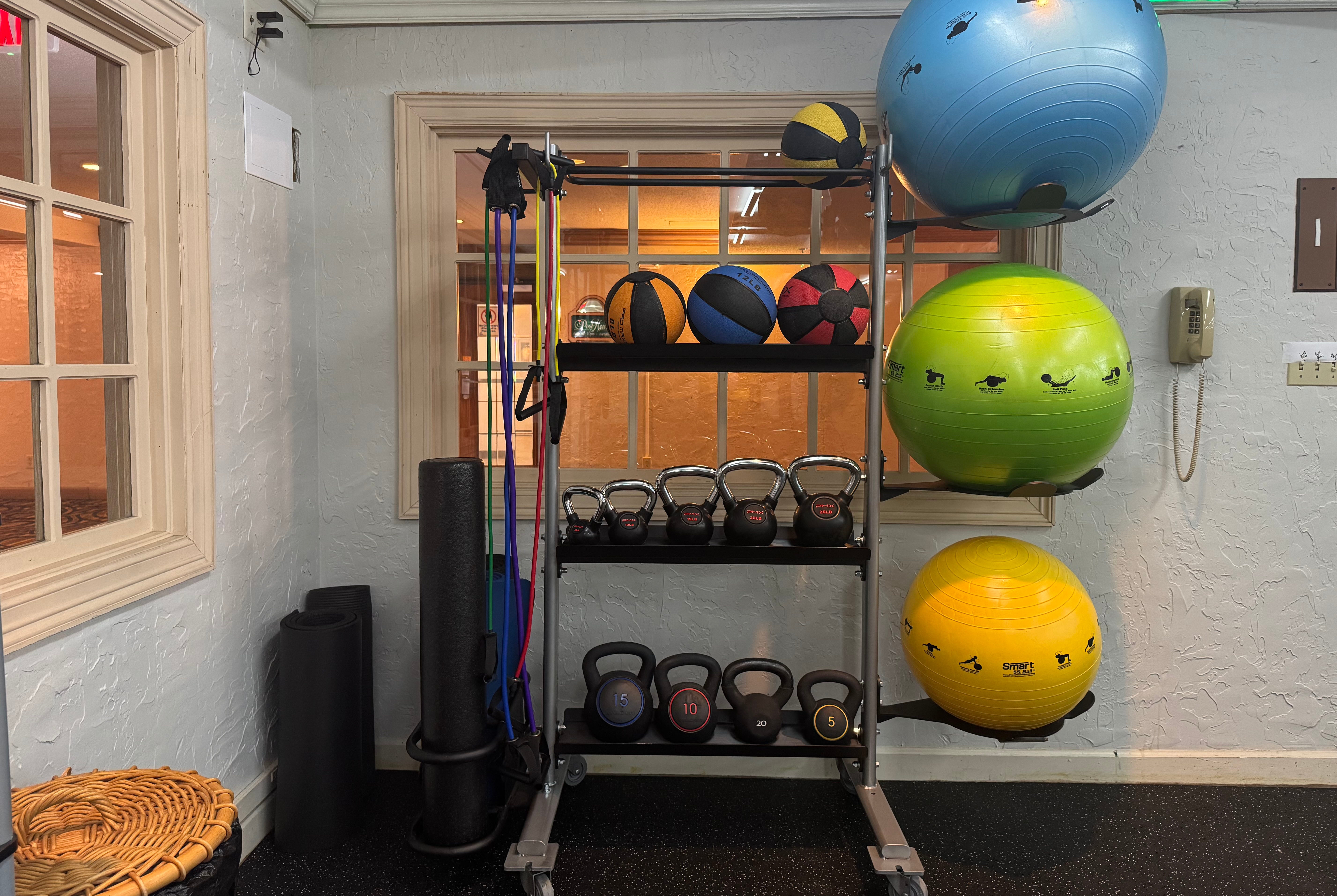 Fitness room at Chateau Hotel and Conference Center in Bloomington, Illinois
