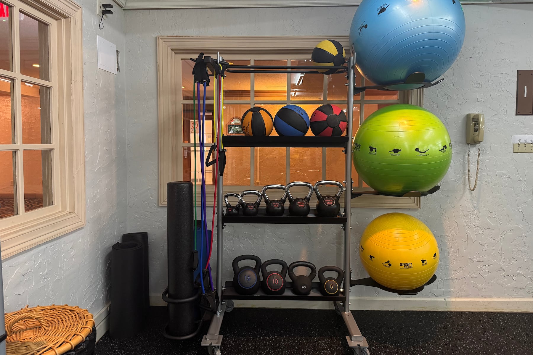 Fitness room at Chateau Hotel and Conference Center in Bloomington, Illinois