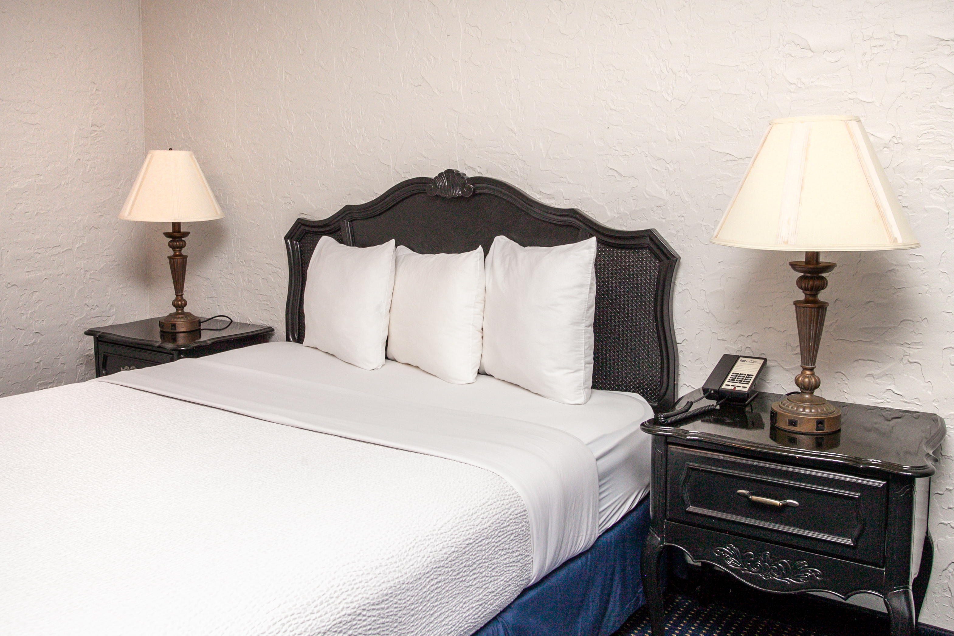 Guest room at the Chateau Hotel and Conference Center in Bloomington, Illinois