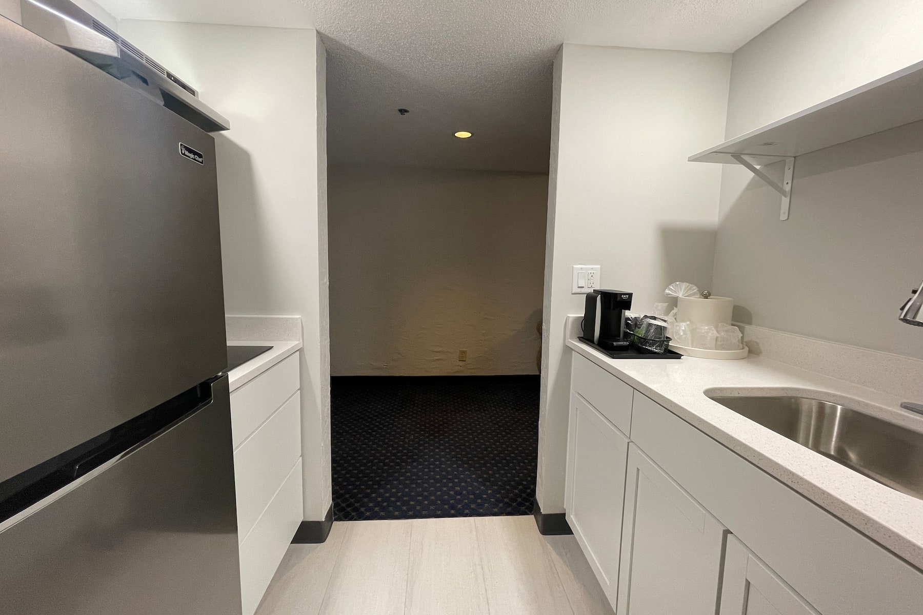 Guest room at the Chateau Hotel and Conference Center in Bloomington, Illinois