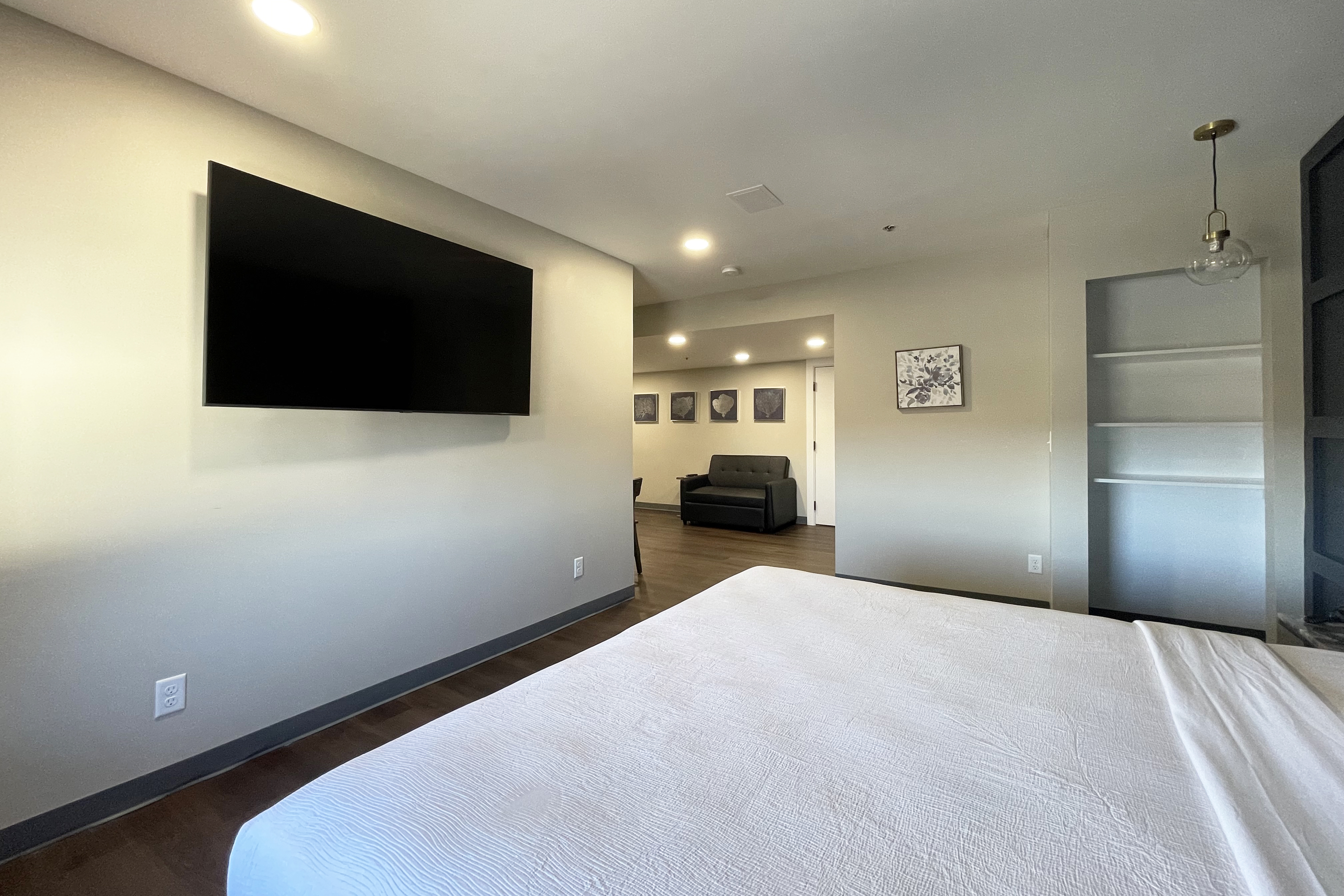 Guest room at the Chateau Hotel and Conference Center in Bloomington, Illinois