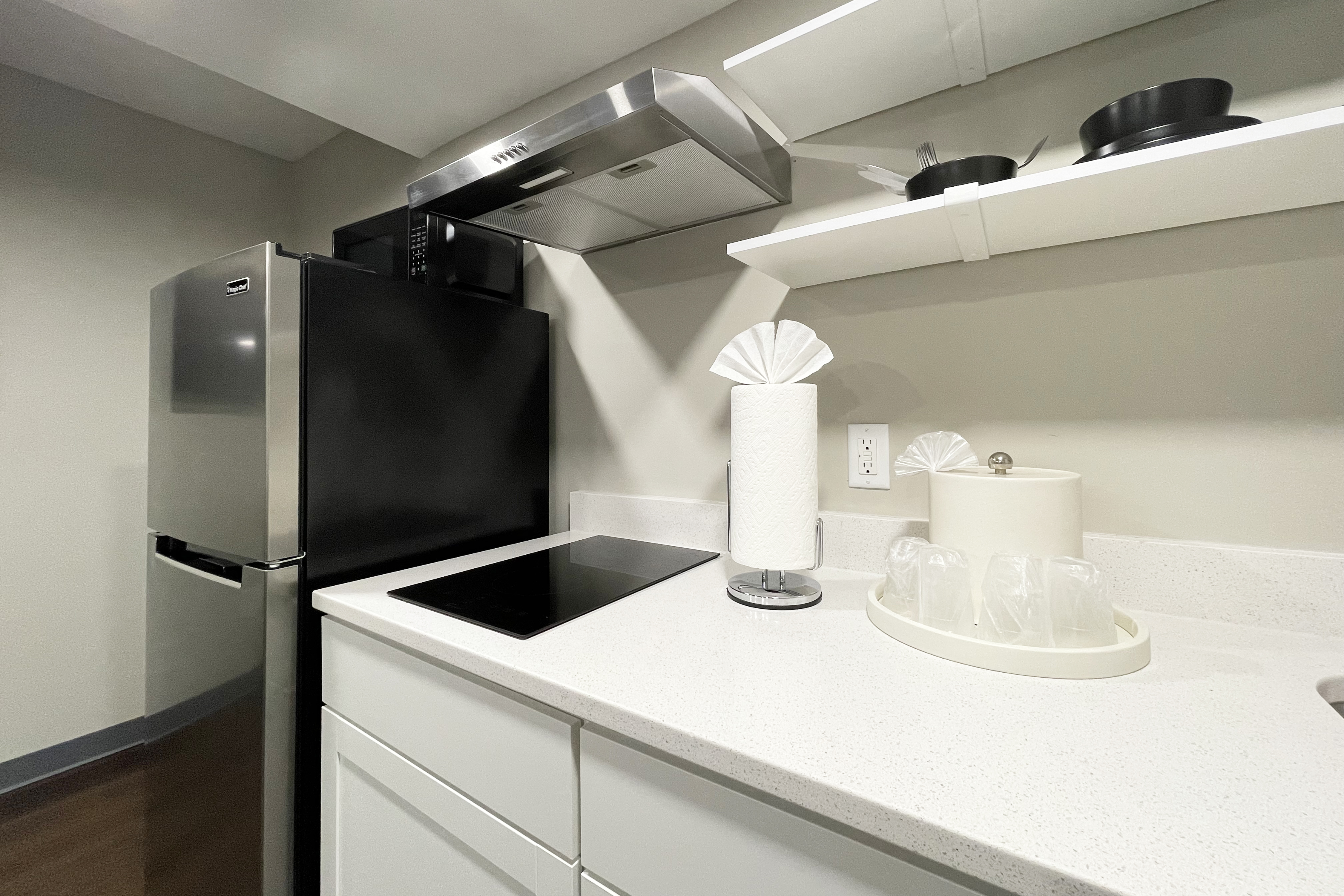 Guest room at the Chateau Hotel and Conference Center in Bloomington, Illinois