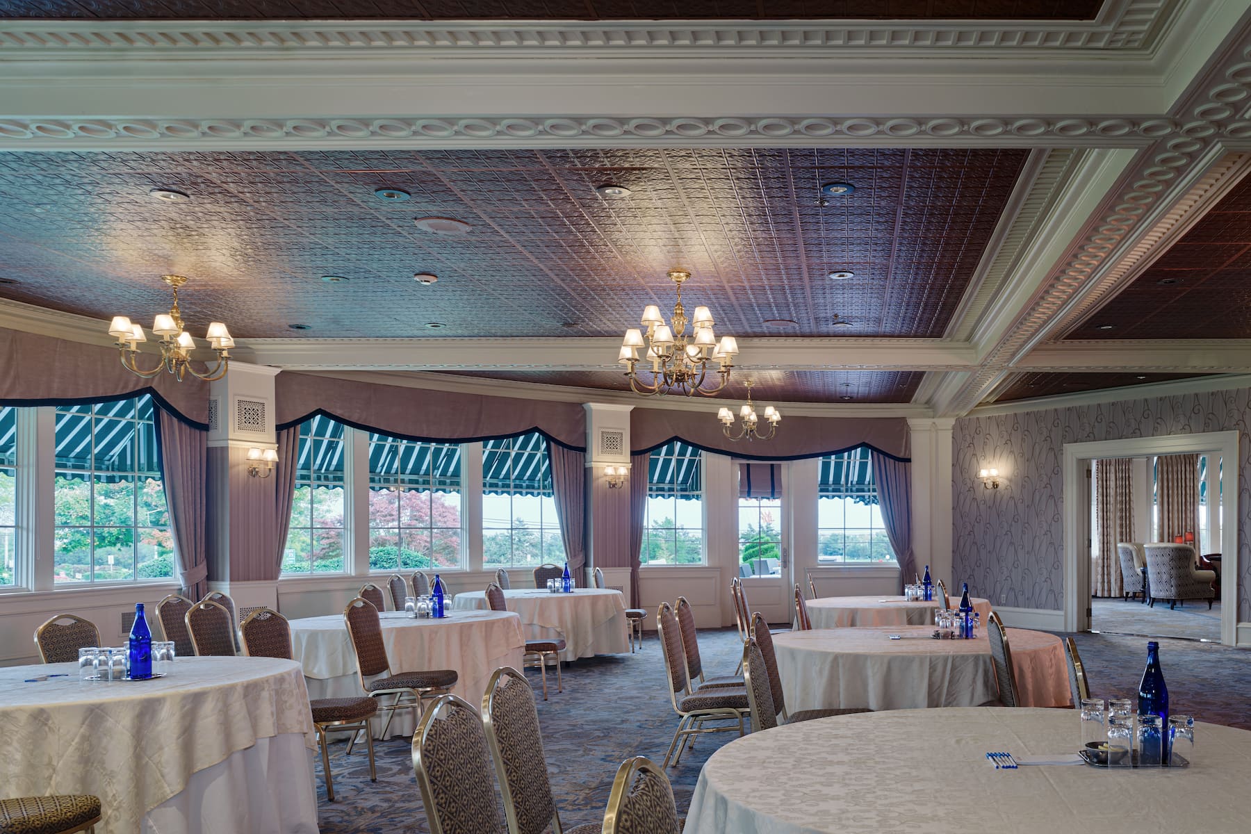 Meeting room banquet rounds at Seaview Hotel, a Dolce by Wyndham in Galloway, New Jersey