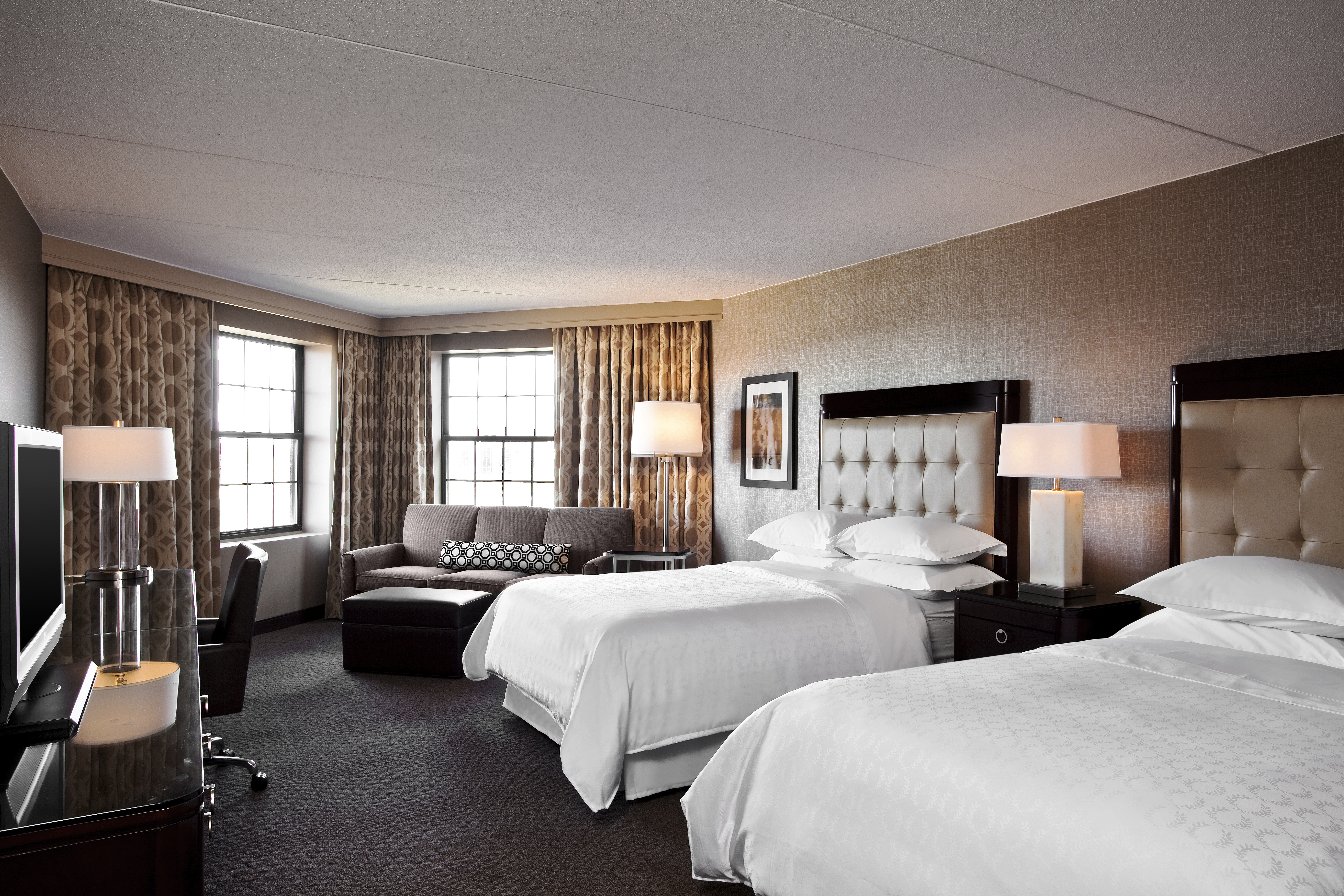 Guest room at the Dolce by Wyndham Parsippany in Parsippany, New Jersey