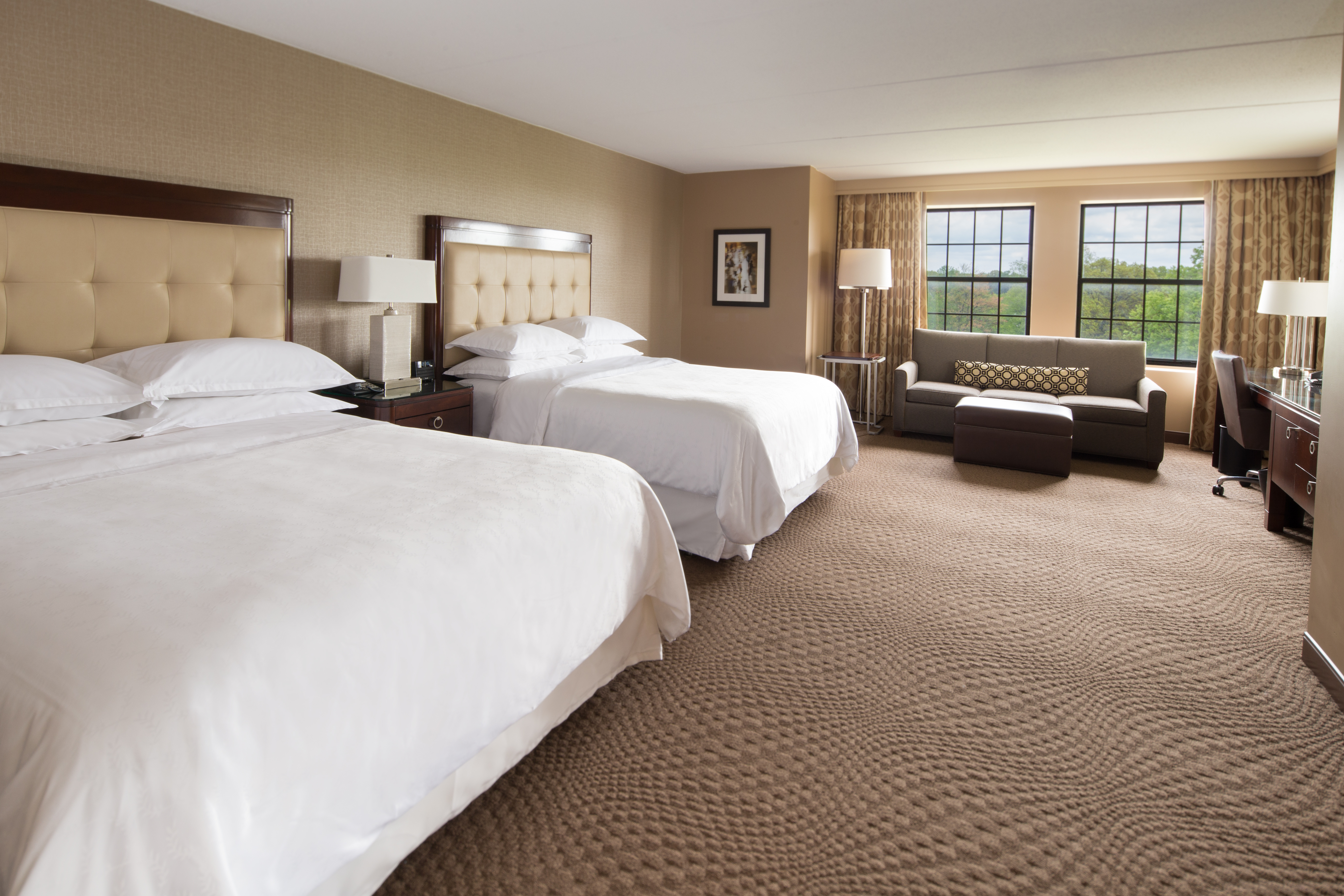 Guest room at the Dolce by Wyndham Parsippany in Parsippany, New Jersey